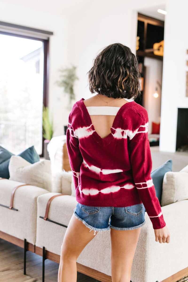 Fit To Be Tie Dyed Sweater In Berry
