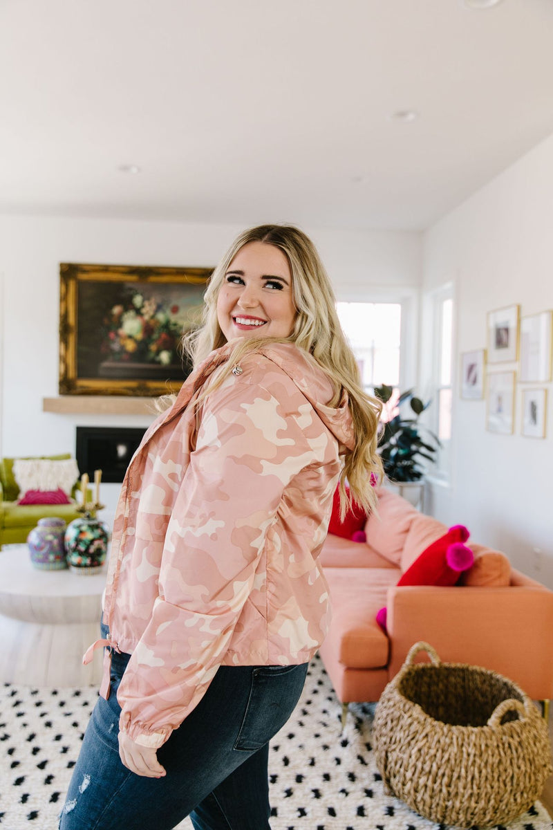 Pretty In Pink Camo Windbreaker