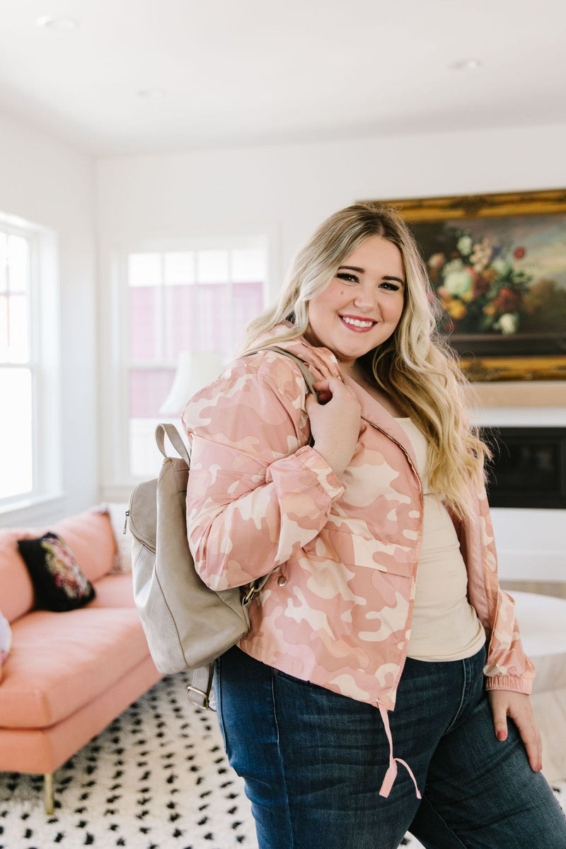 Pretty In Pink Camo Windbreaker