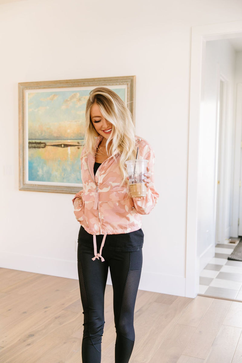Pretty In Pink Camo Windbreaker