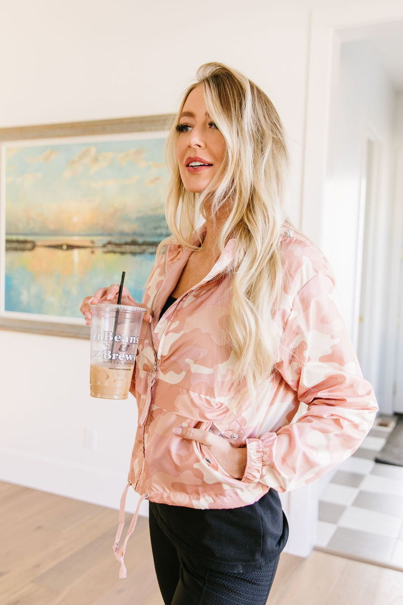 Pretty In Pink Camo Windbreaker