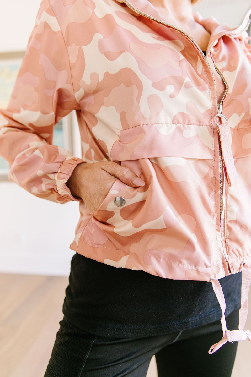 Pretty In Pink Camo Windbreaker