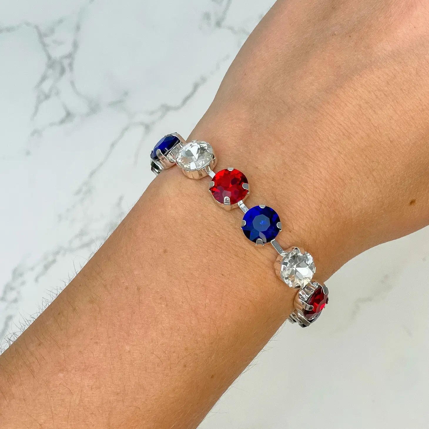 Patriotic Jewel Charm Bracelet