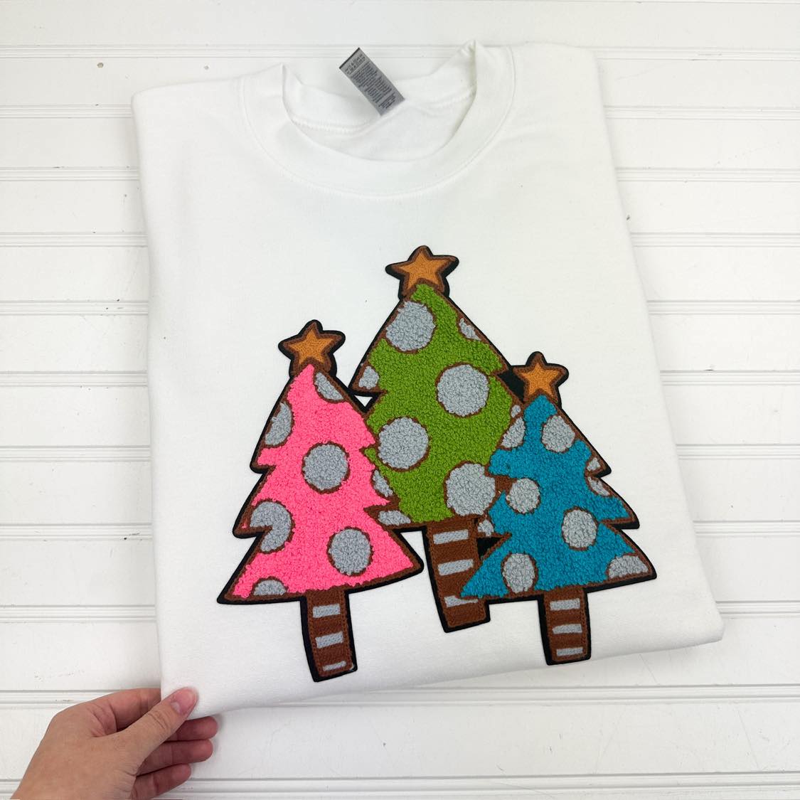 PREORDER: Multicolor Tree Chenille Patch Sweatshirt