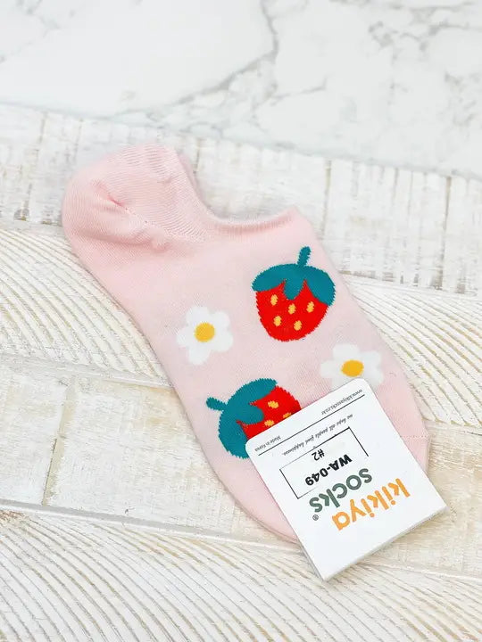 PREORDER: Fruity No Show Socks in Two Colors