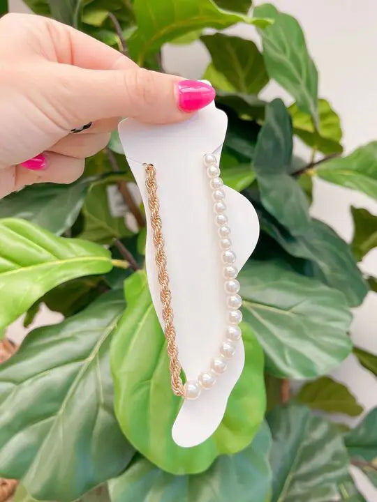 Pearl Rope Chain Ankle Bracelets in Two Colors