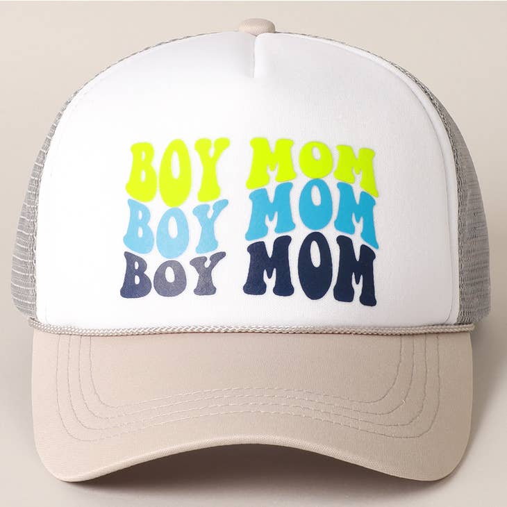 PREORDER: Boy Mom Foam Trucker Hat in Two Colors