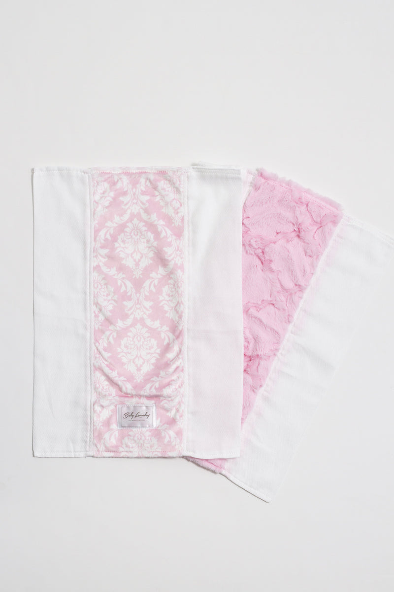 Pearl Pink Damask Burpie Set