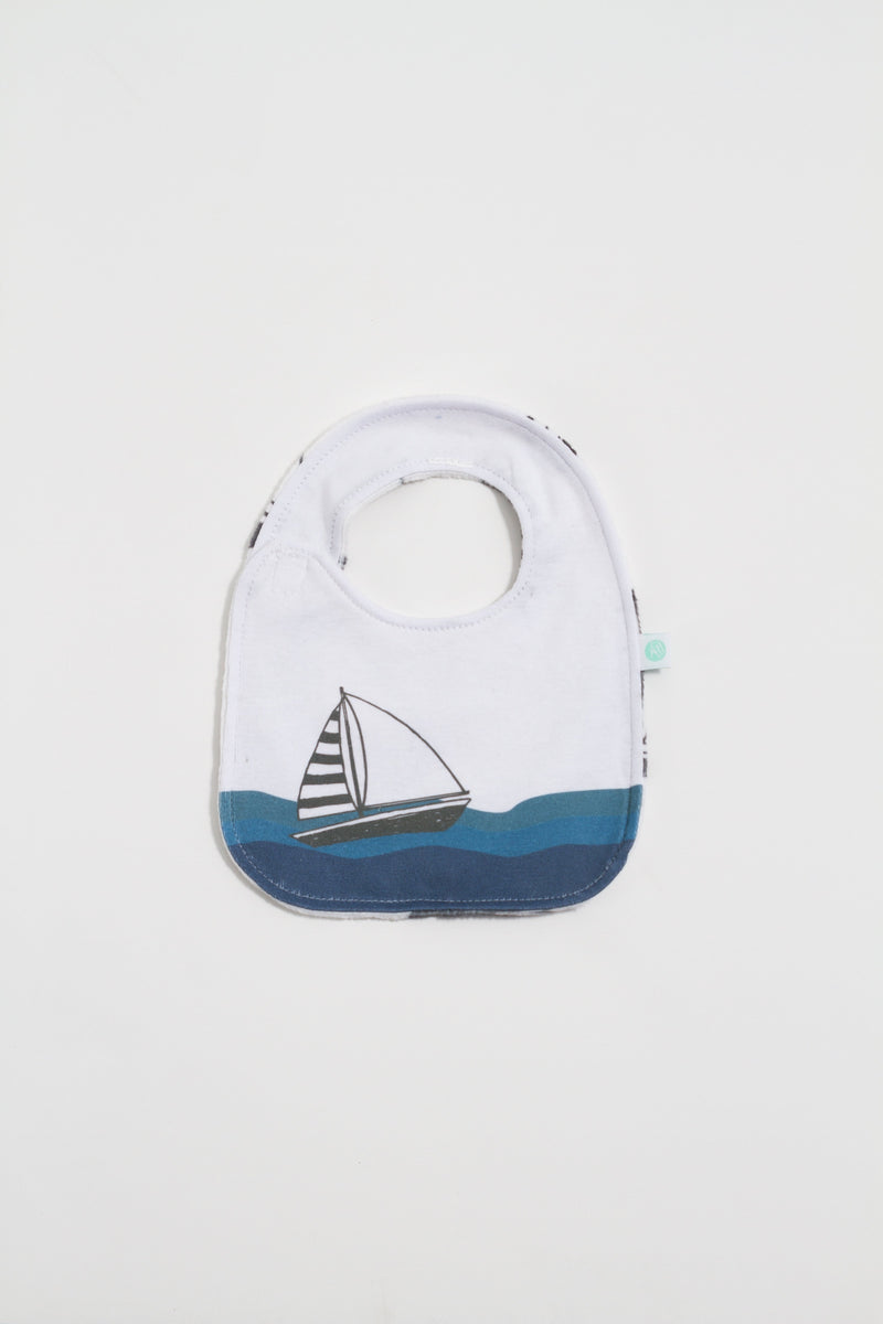 Sailboat Reversible Bib