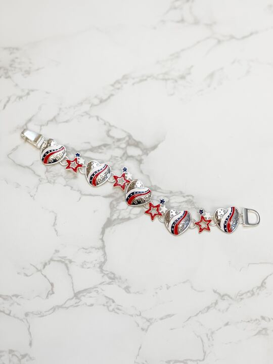 Patriotic Enamel Magnetic Bracelet