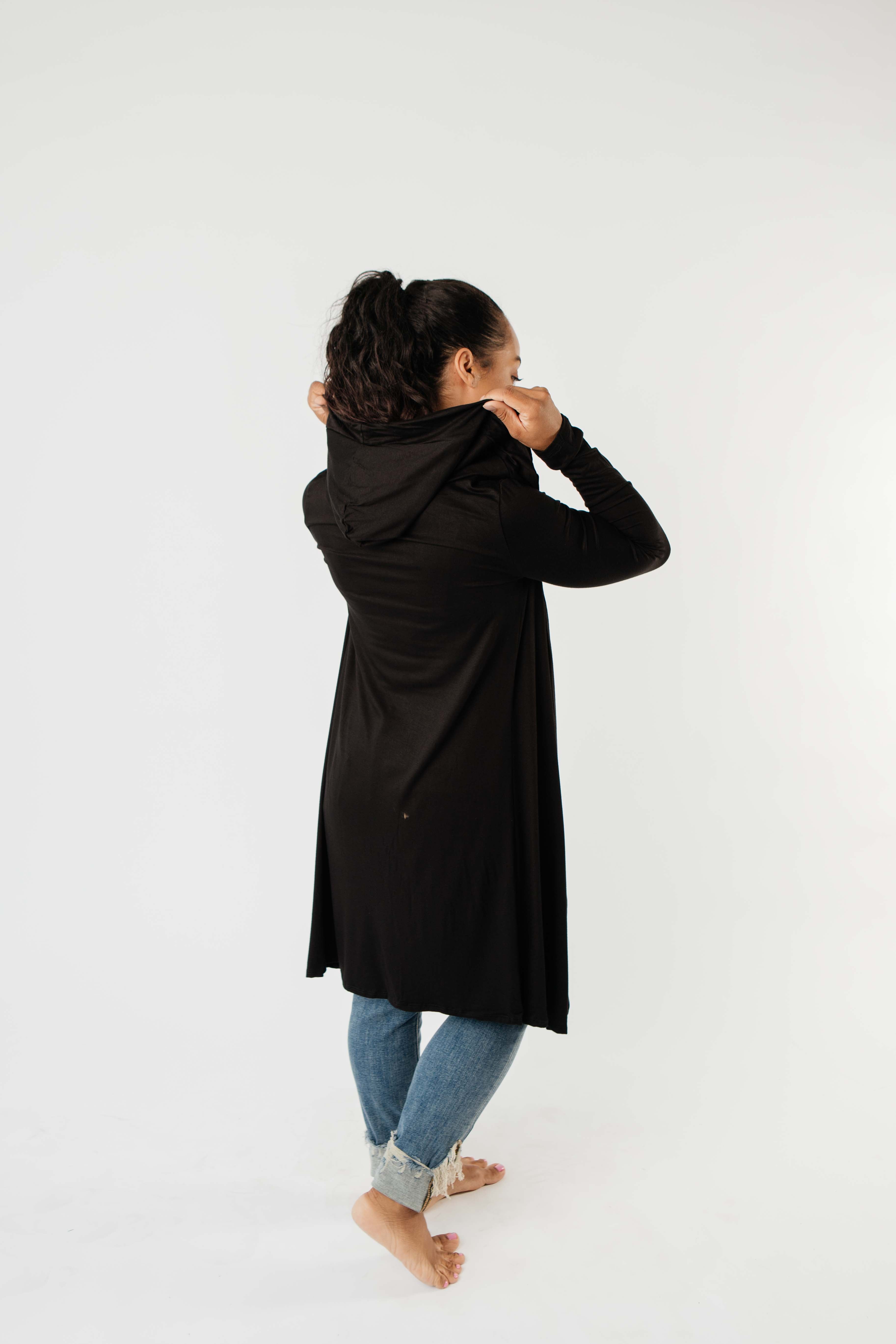 Between Seasons Cardigan In Black