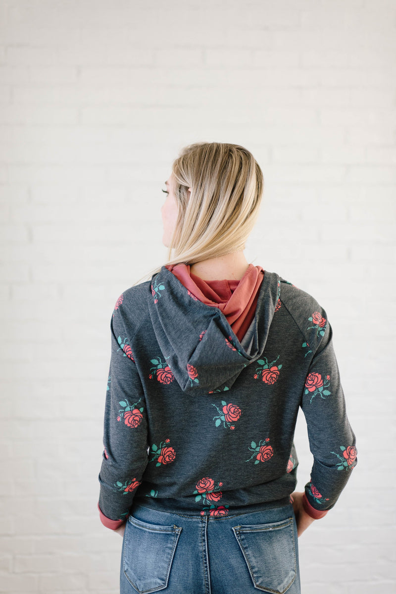 Coral Roses Hoodie