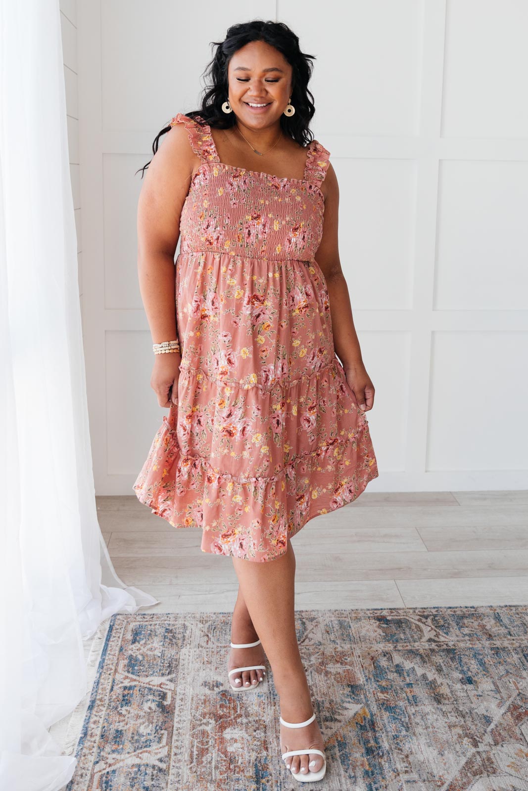 Blushing Beauty Smocked Dress