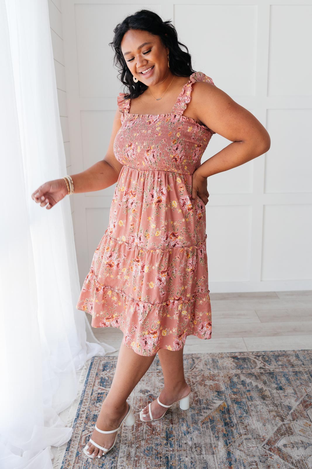Blushing Beauty Smocked Dress