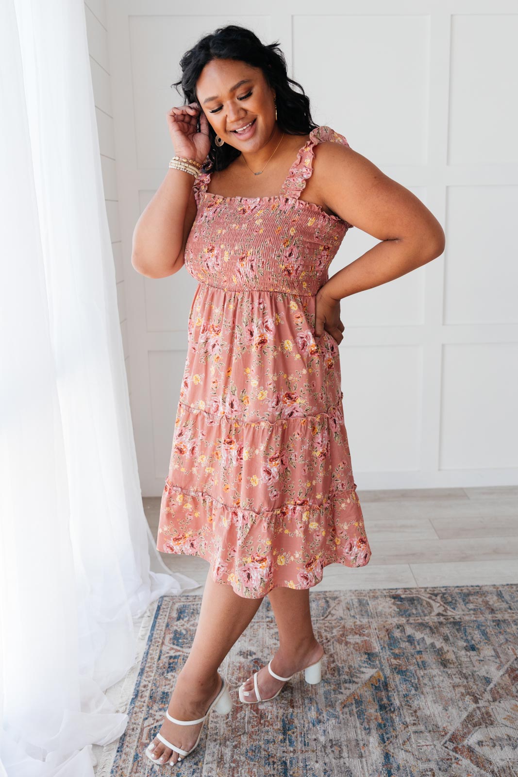Blushing Beauty Smocked Dress