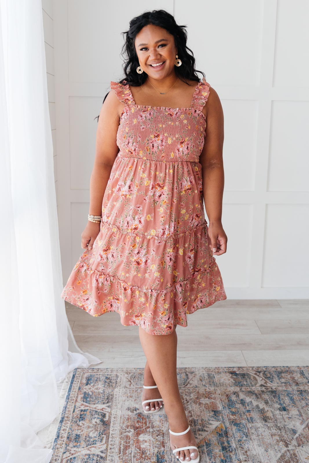 Blushing Beauty Smocked Dress