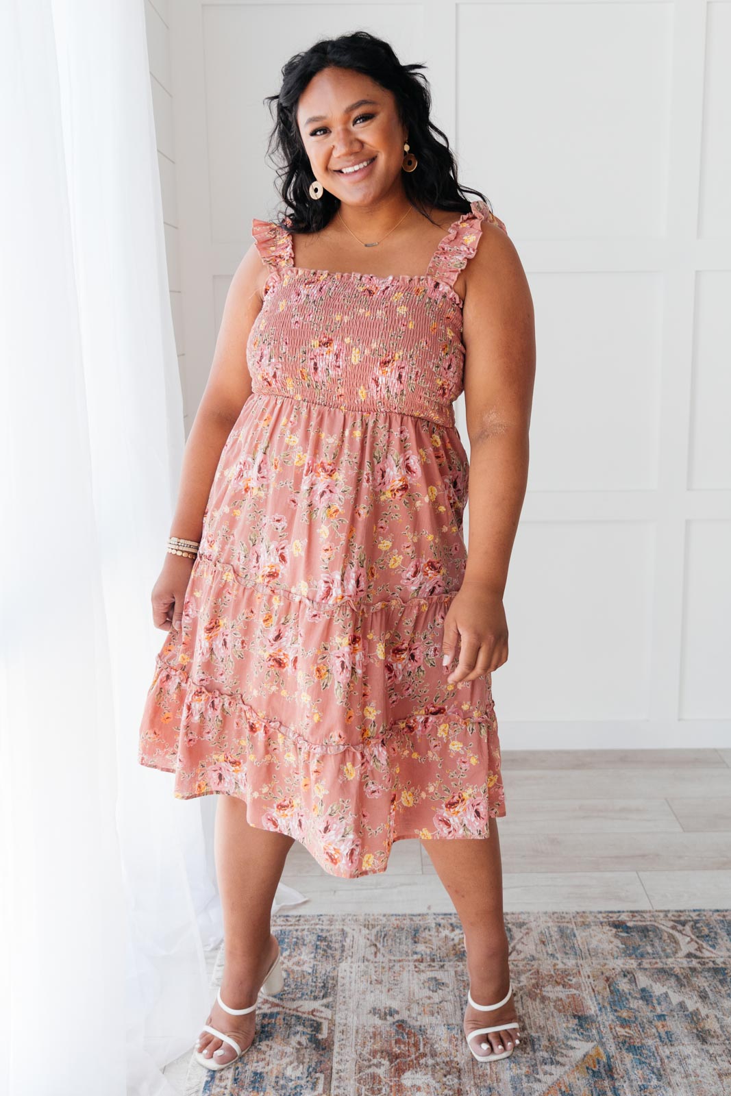 Blushing Beauty Smocked Dress