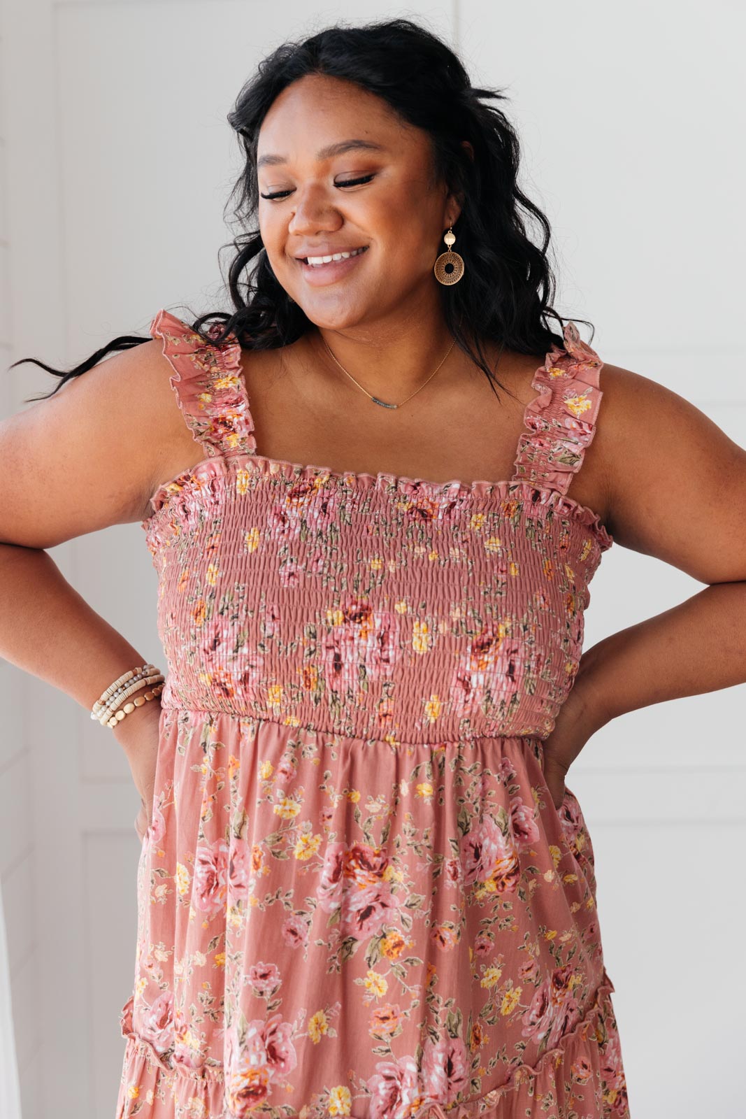 Blushing Beauty Smocked Dress
