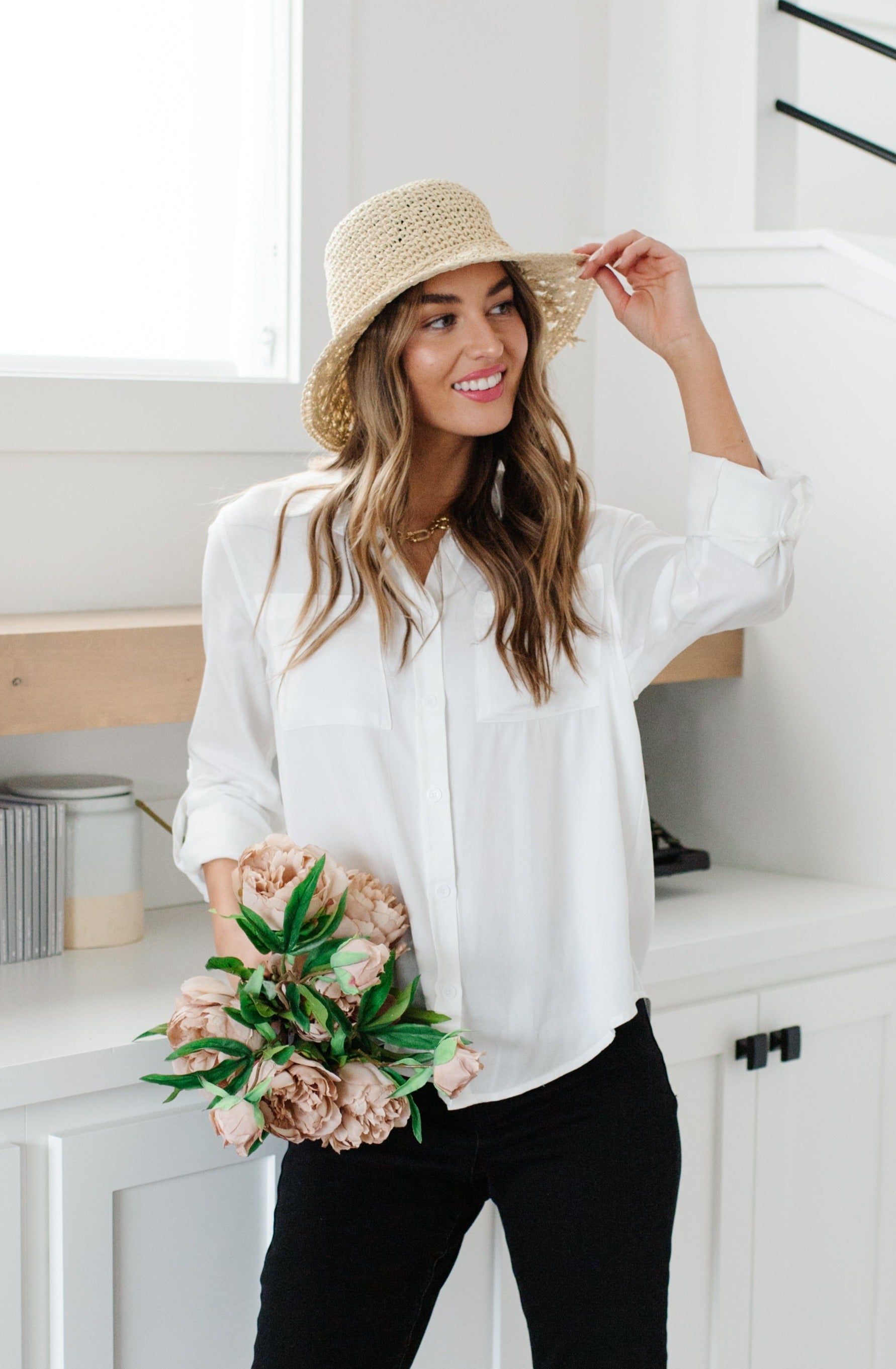 Braided Bow Straw Hat