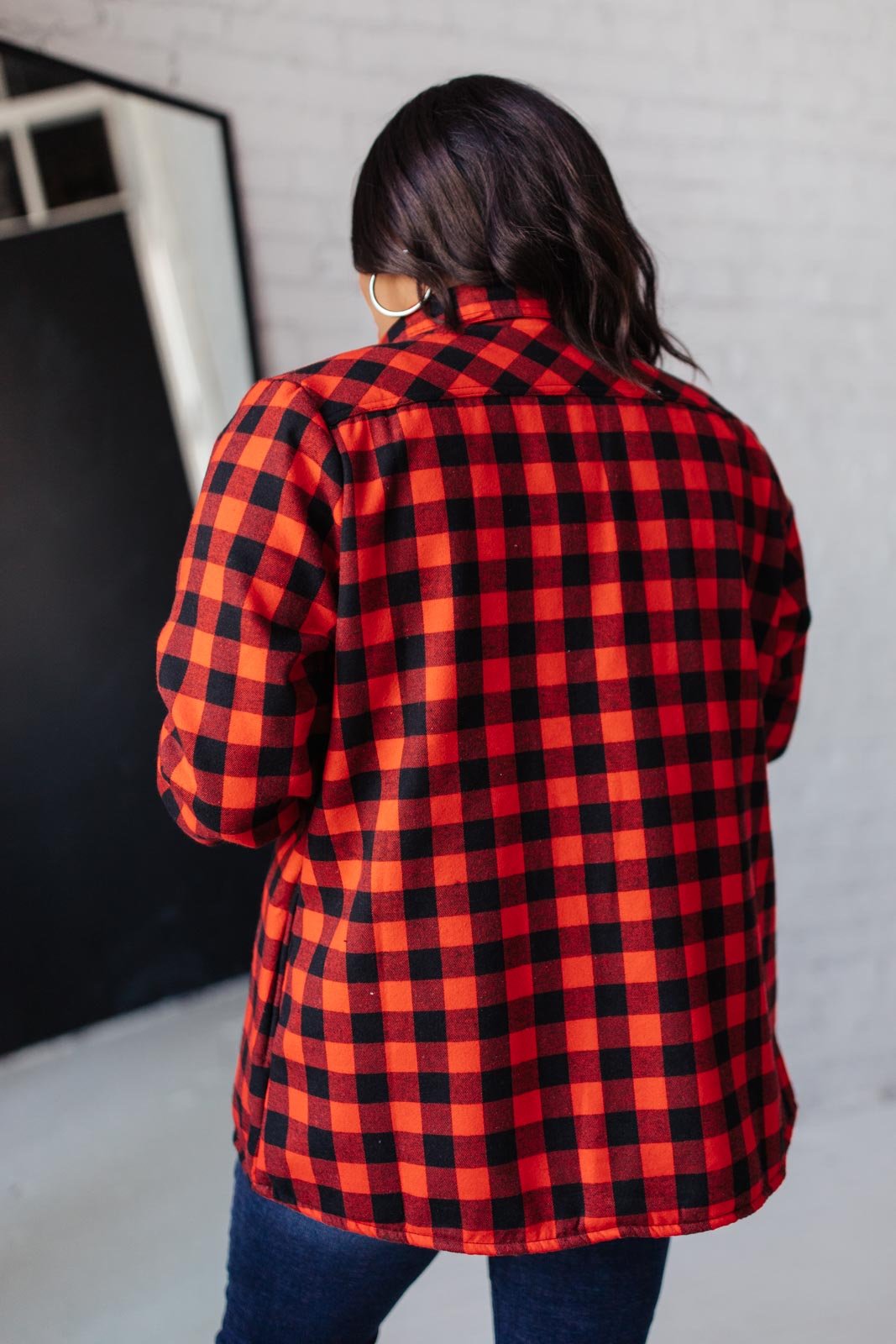 Campfire Buffalo Plaid Jacket in Black/Red