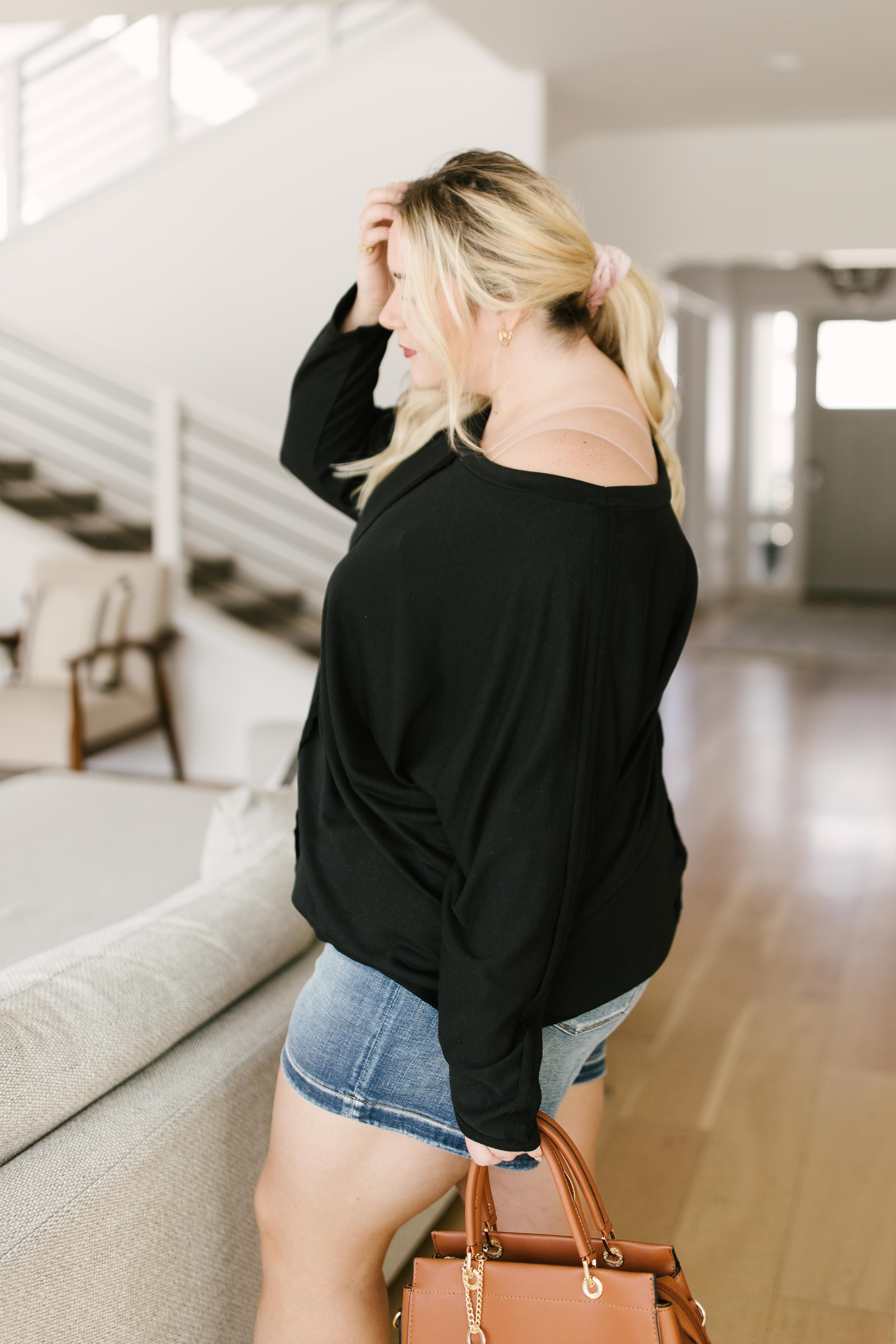 Center Stage Sweater in Black