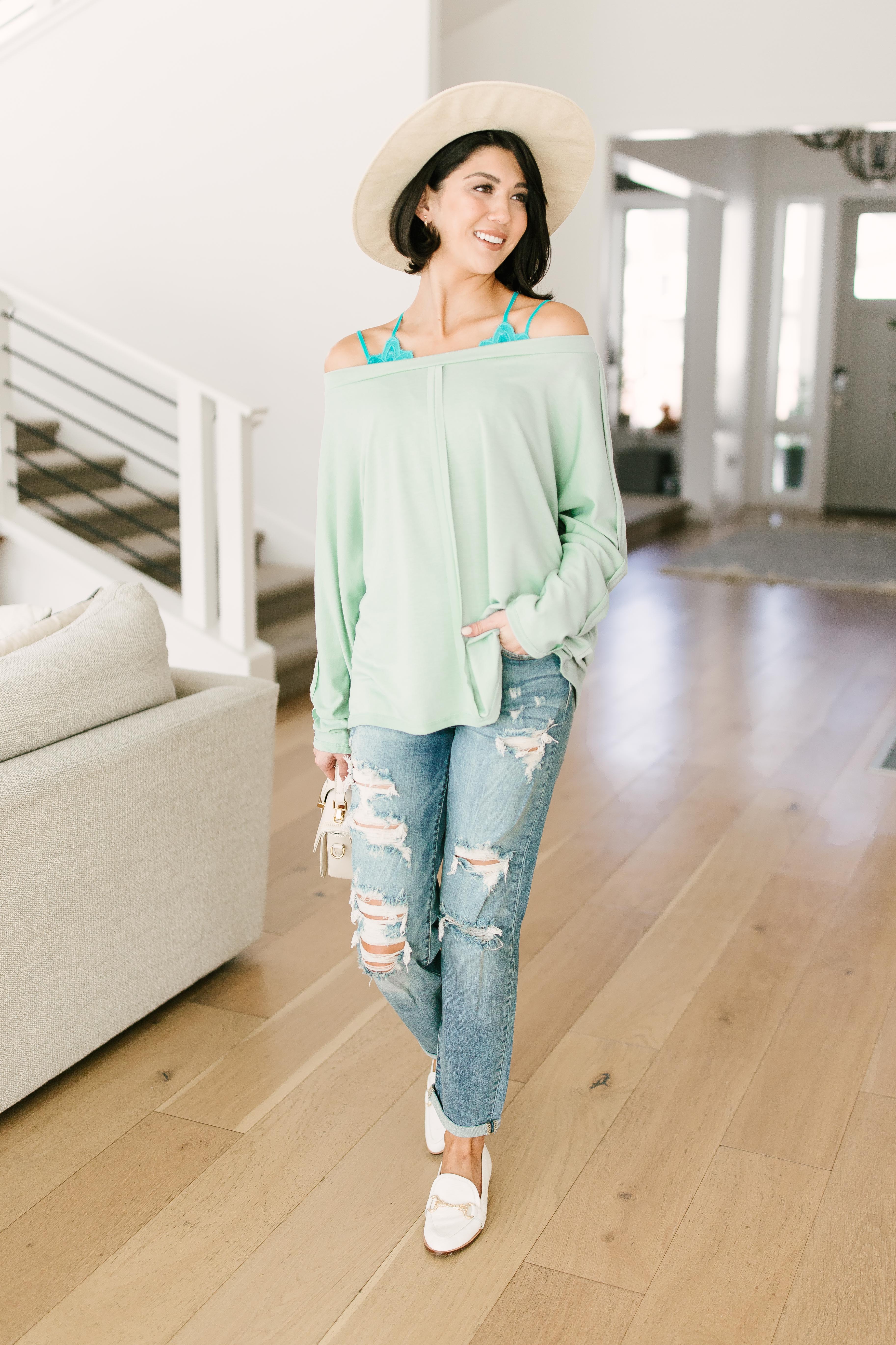 Center Stage Sweater in Sage