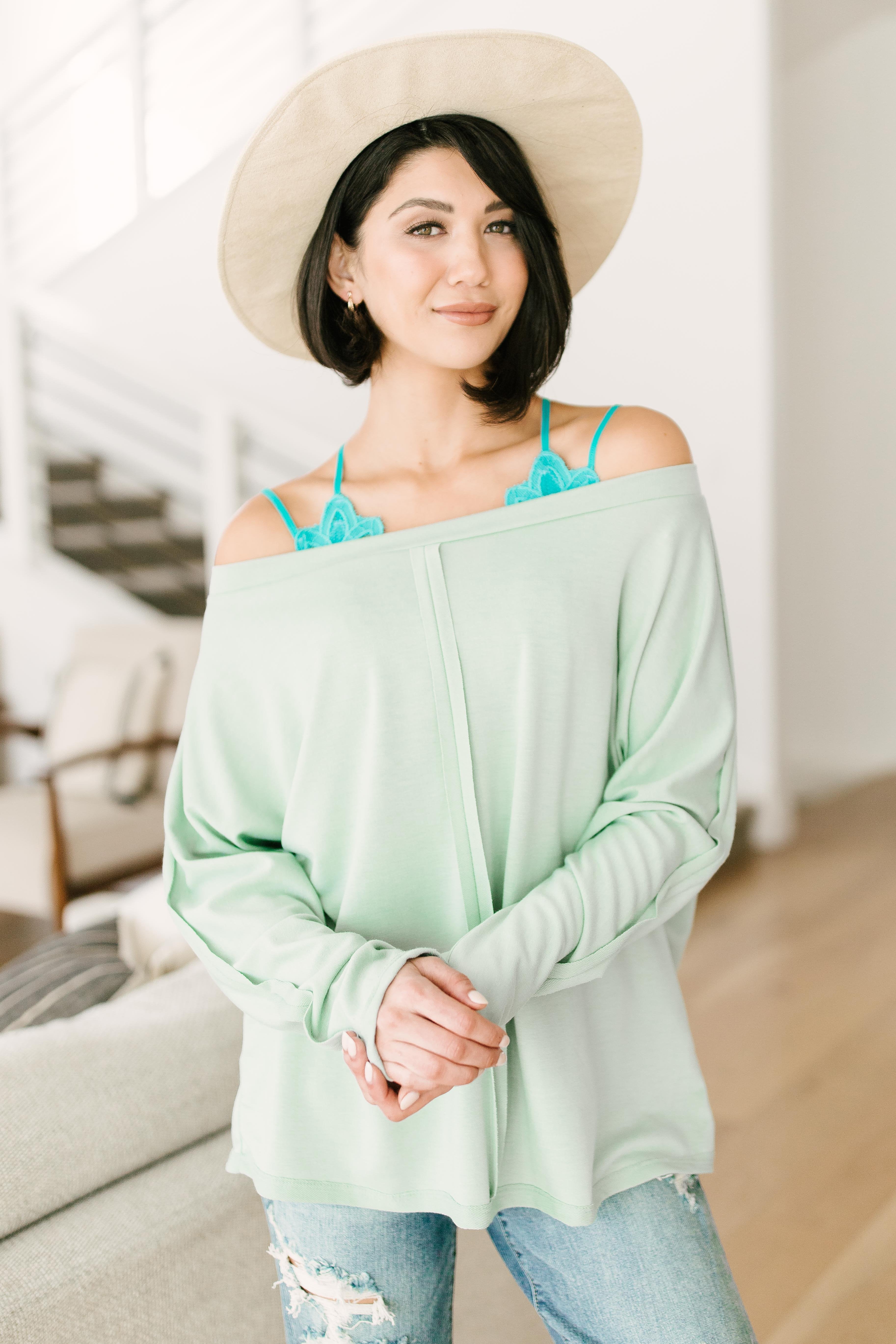 Center Stage Sweater in Sage