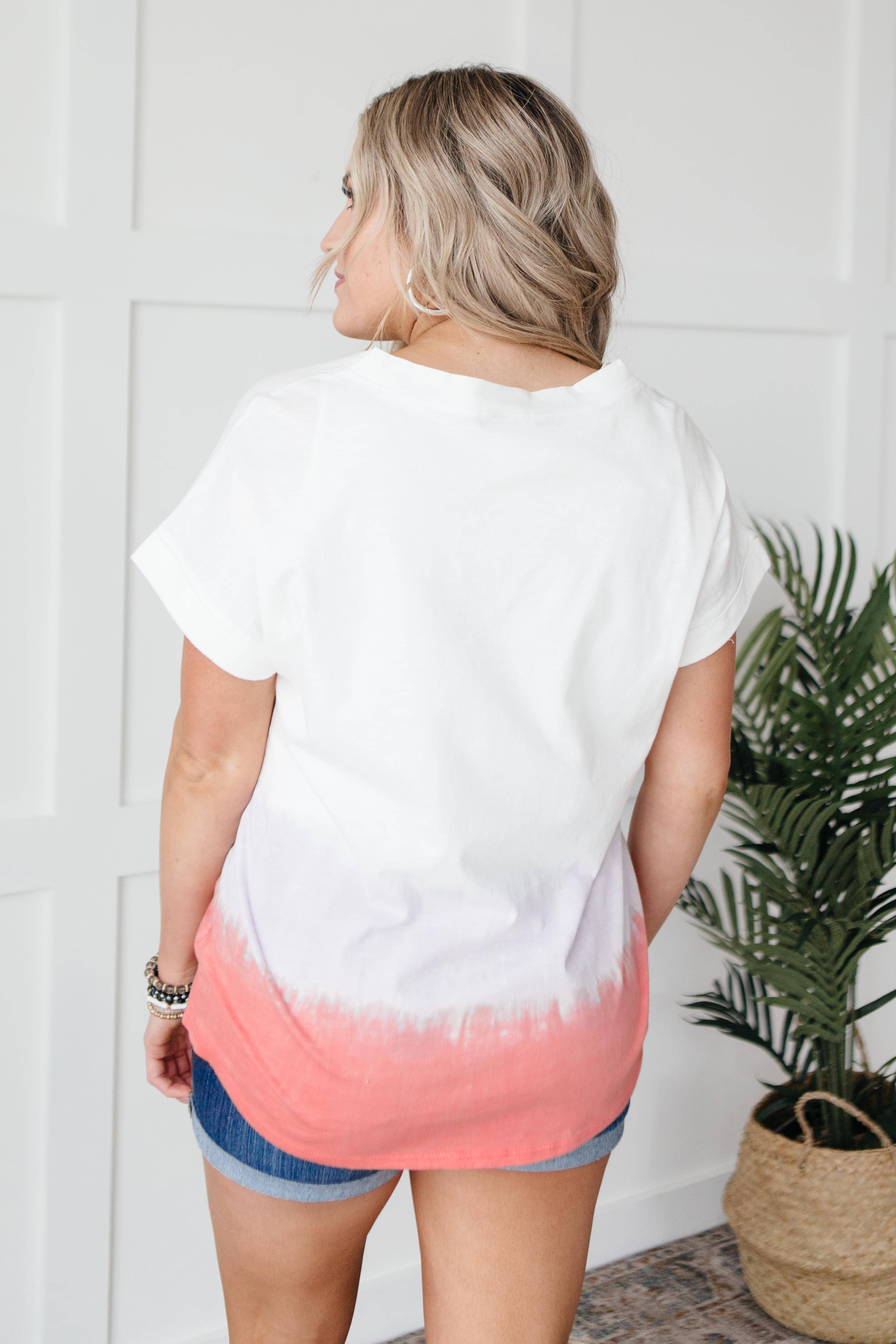 Color Block Tie Dye Top