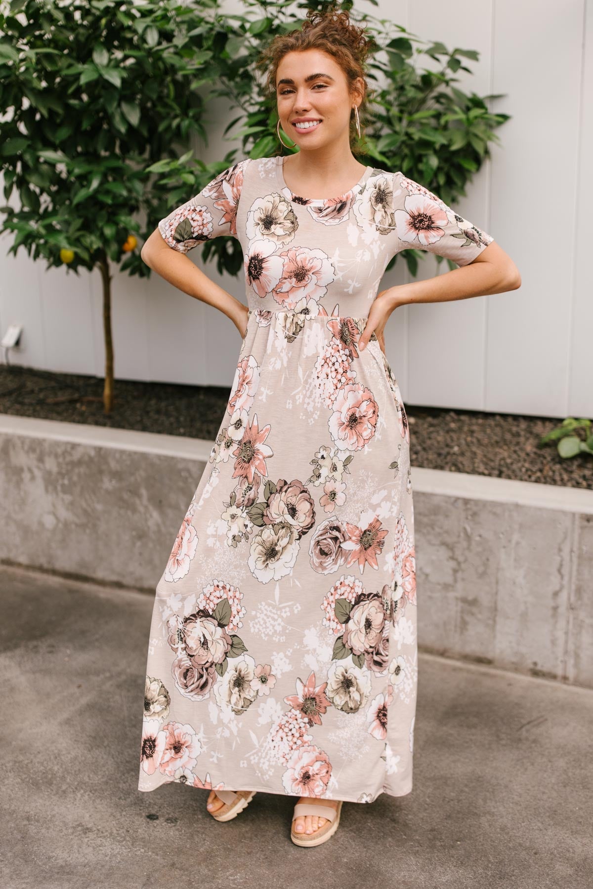 Date Night Maxi in Taupe