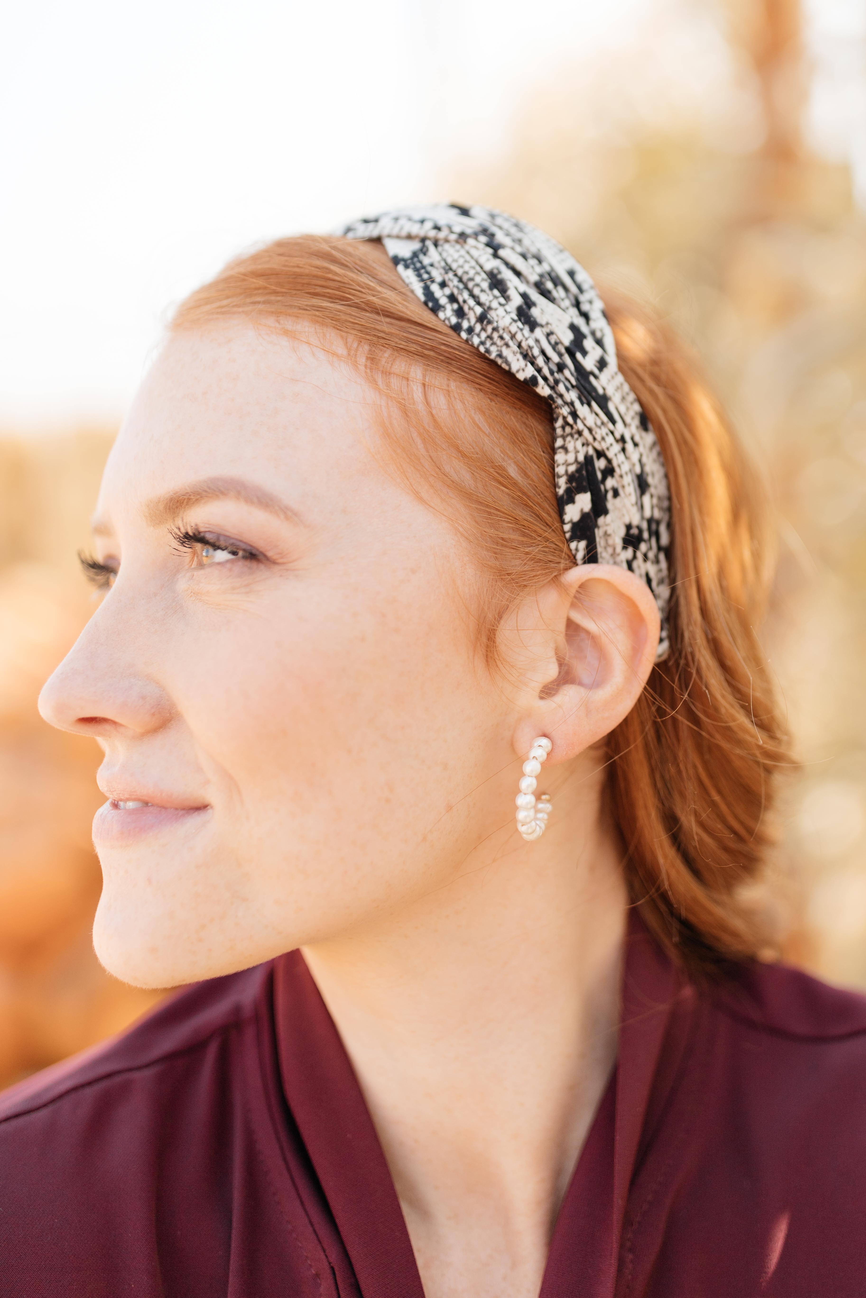 Double Dutch Headband in Snakeskin