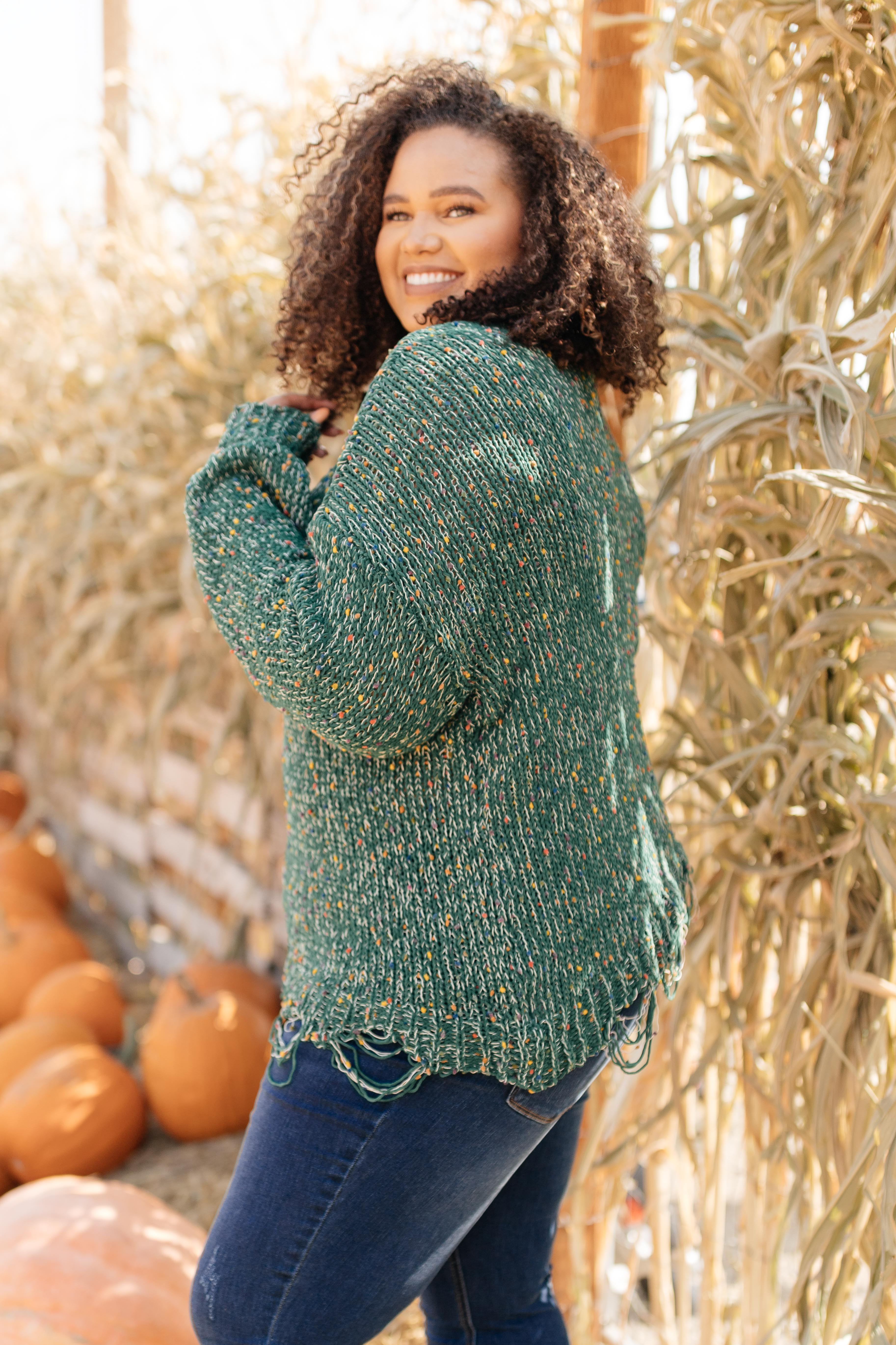 Dusted With Colors in Hunter Green