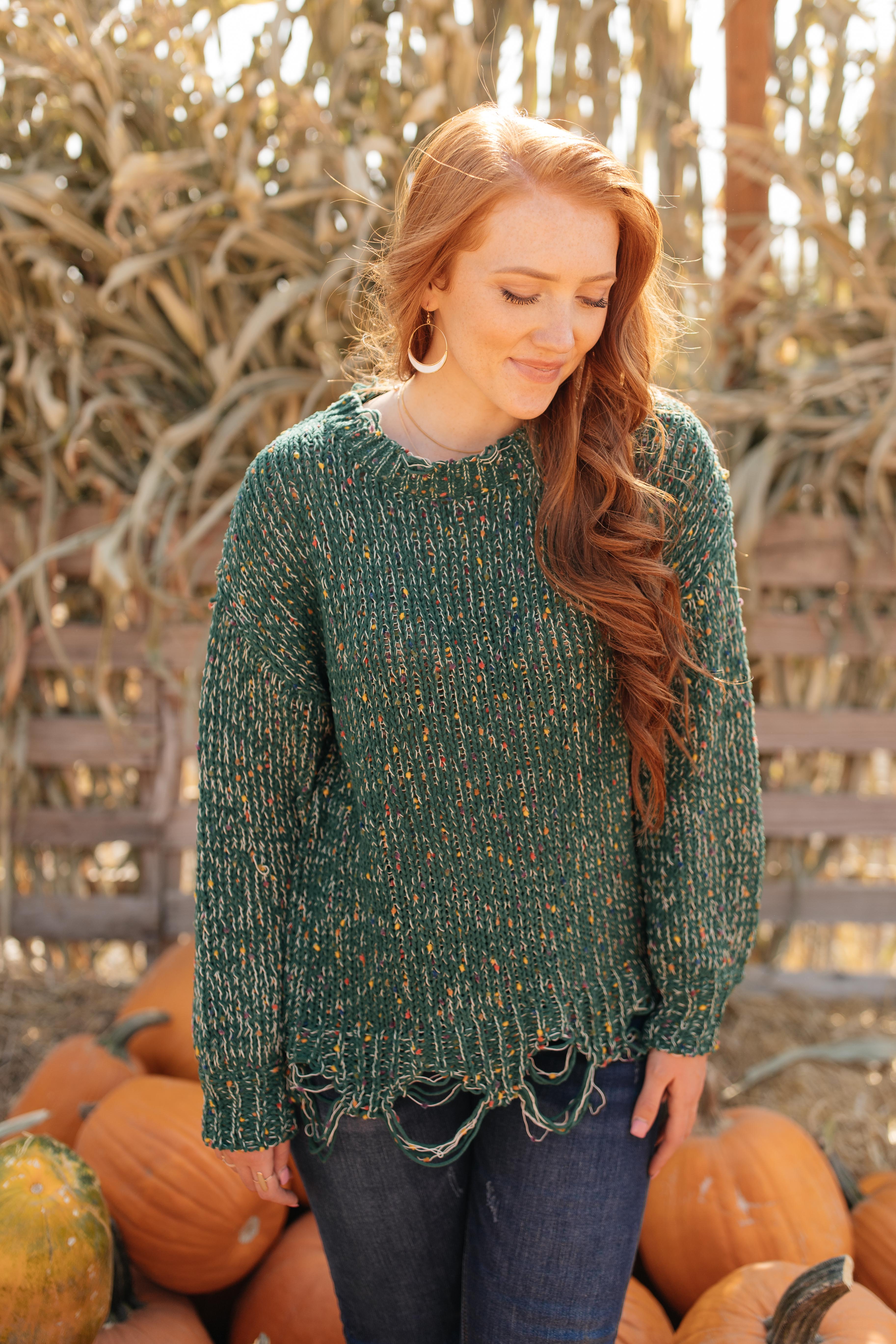 Dusted With Colors in Hunter Green