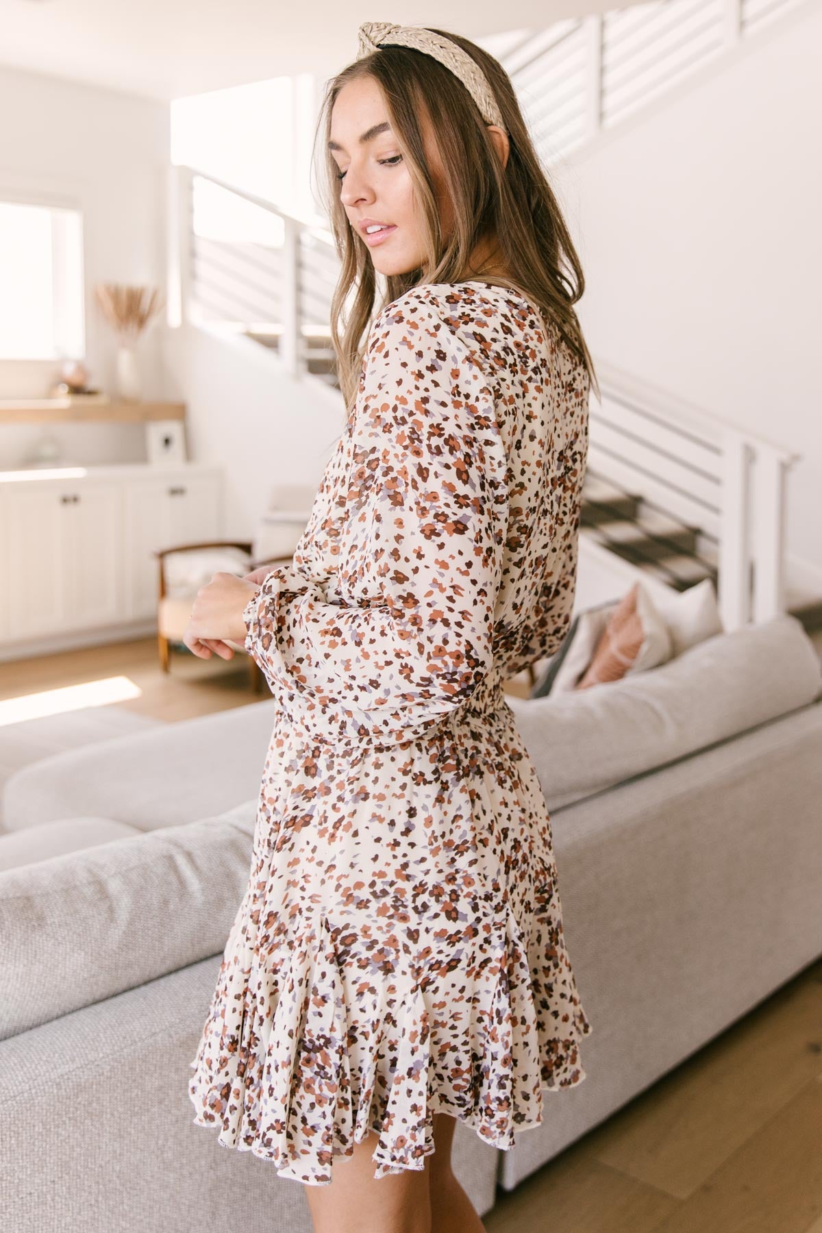 Fancy Me Floral Dress in Ivory