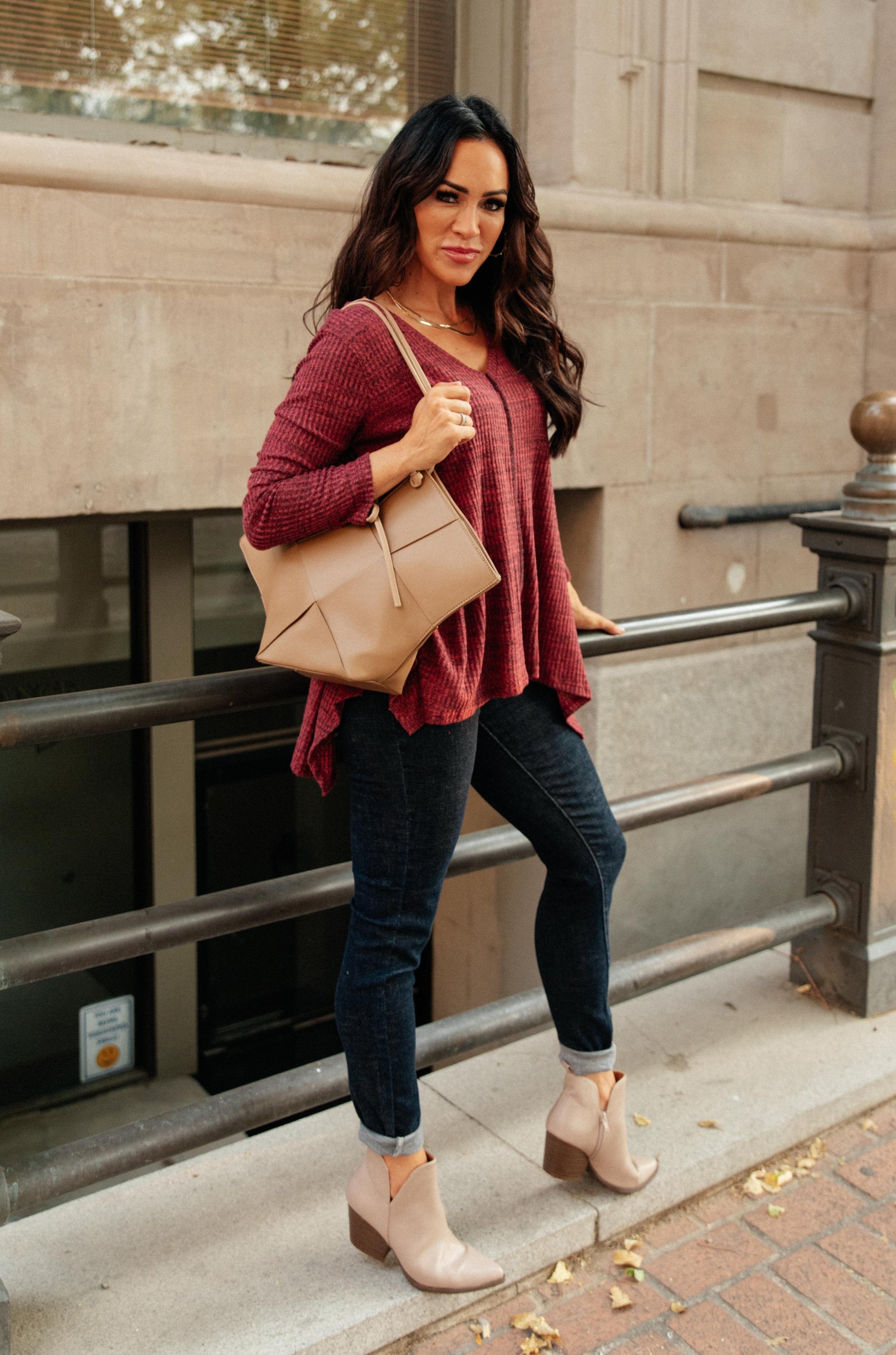 Woven Tote in Brown
