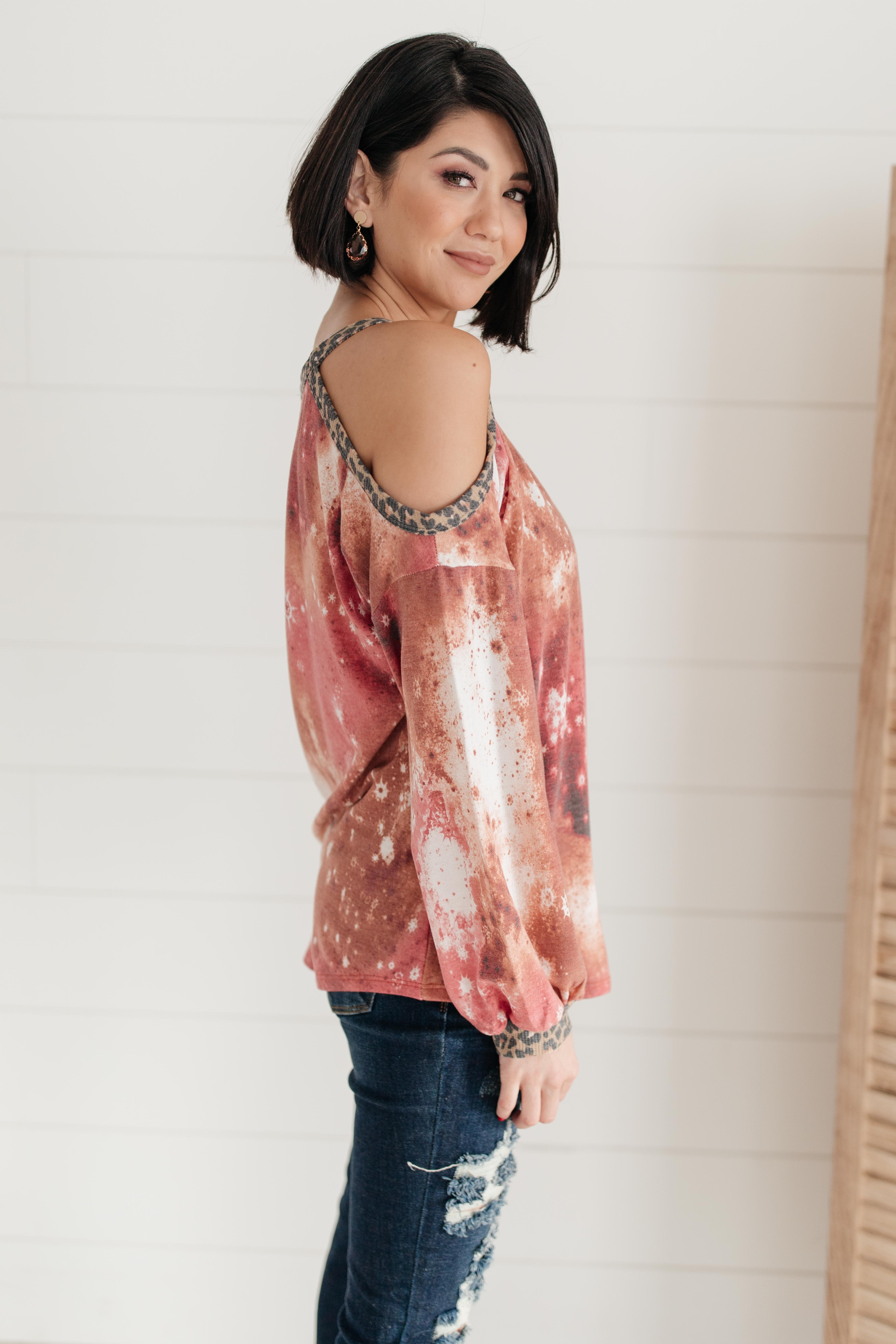 First Of The Season Tie Dye Top in Mauve