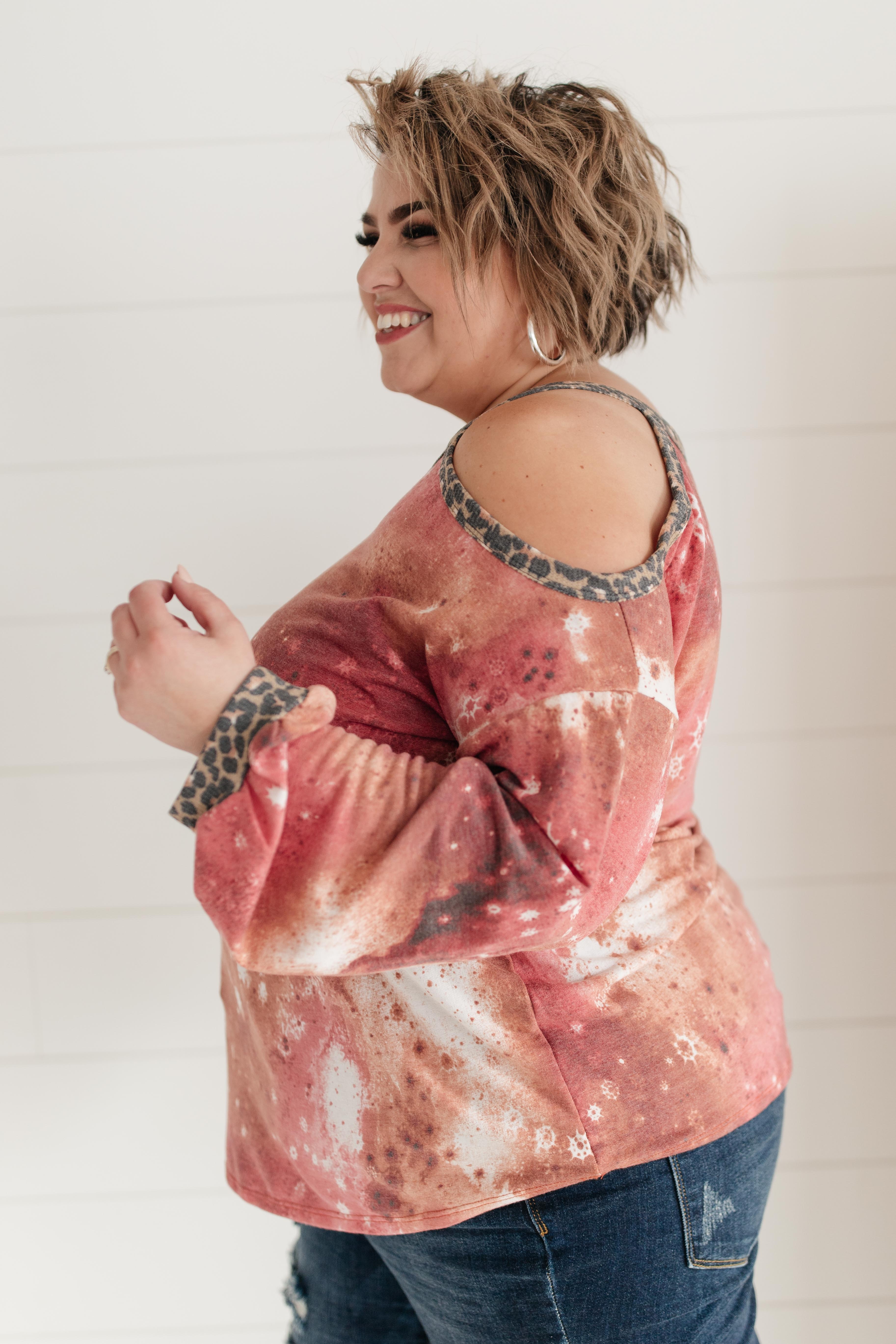 First Of The Season Tie Dye Top in Mauve