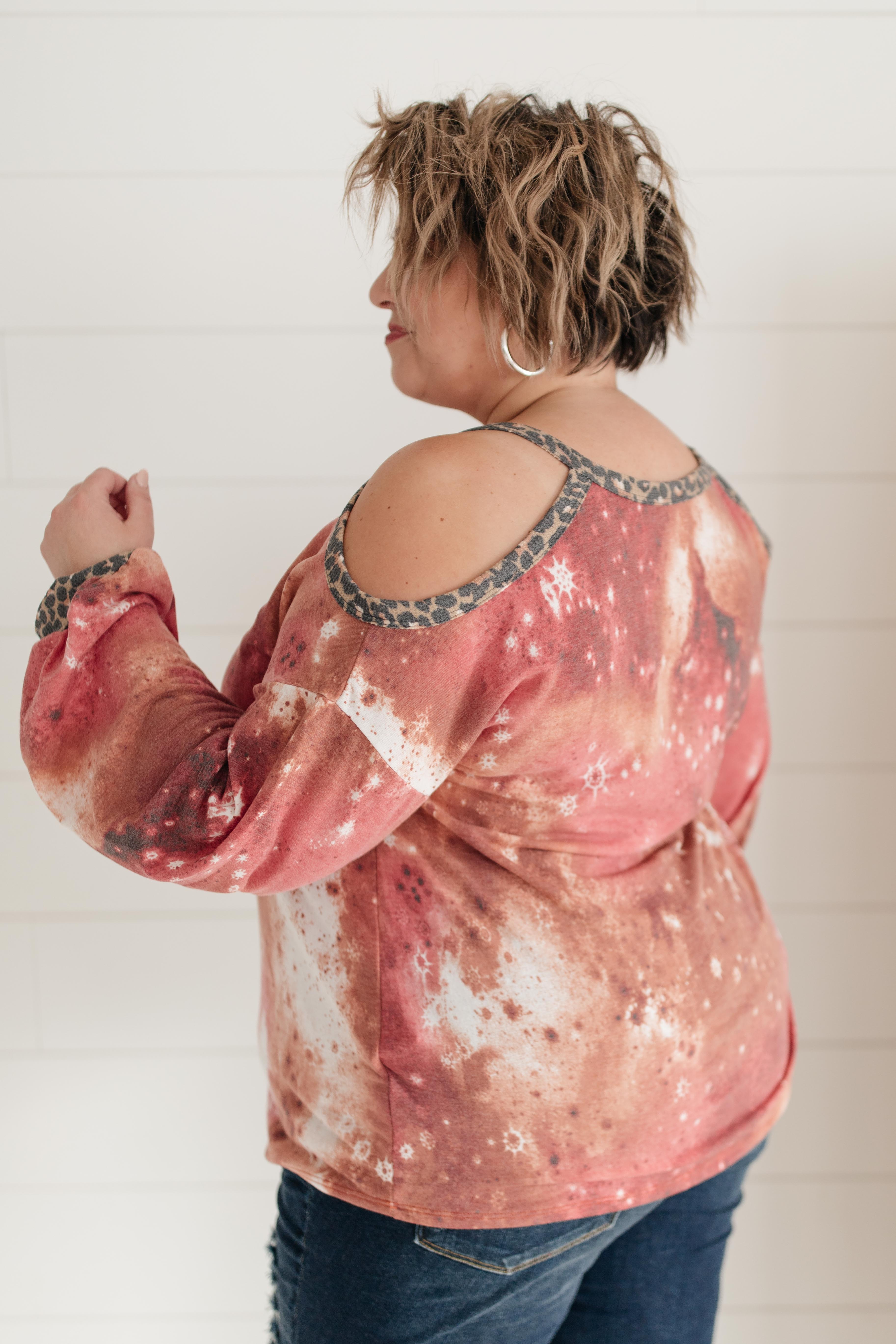 First Of The Season Tie Dye Top in Mauve