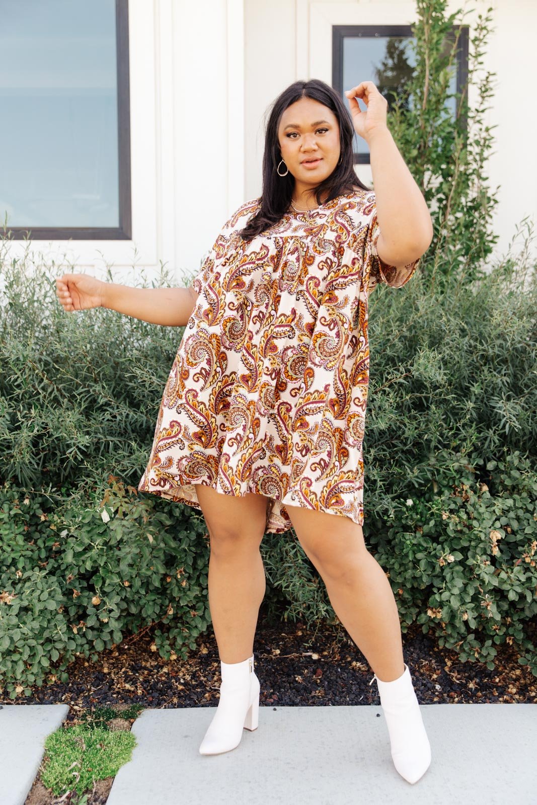 Golden Paisley Dress