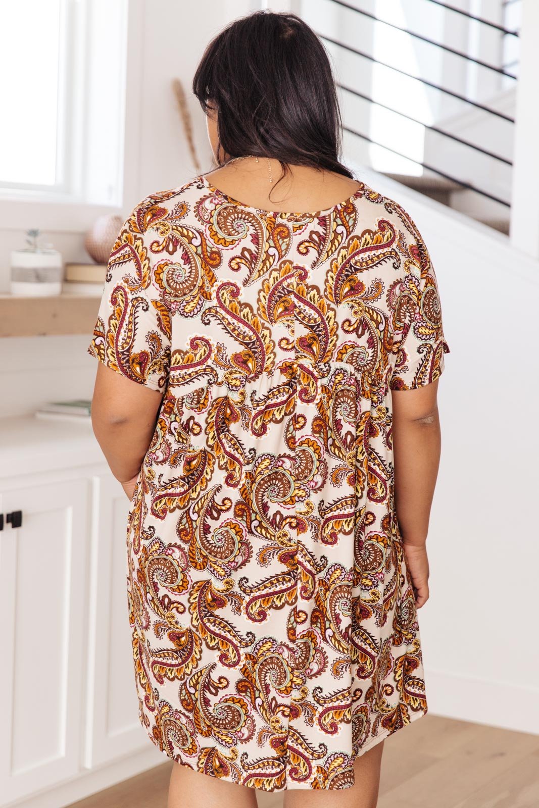 Golden Paisley Dress