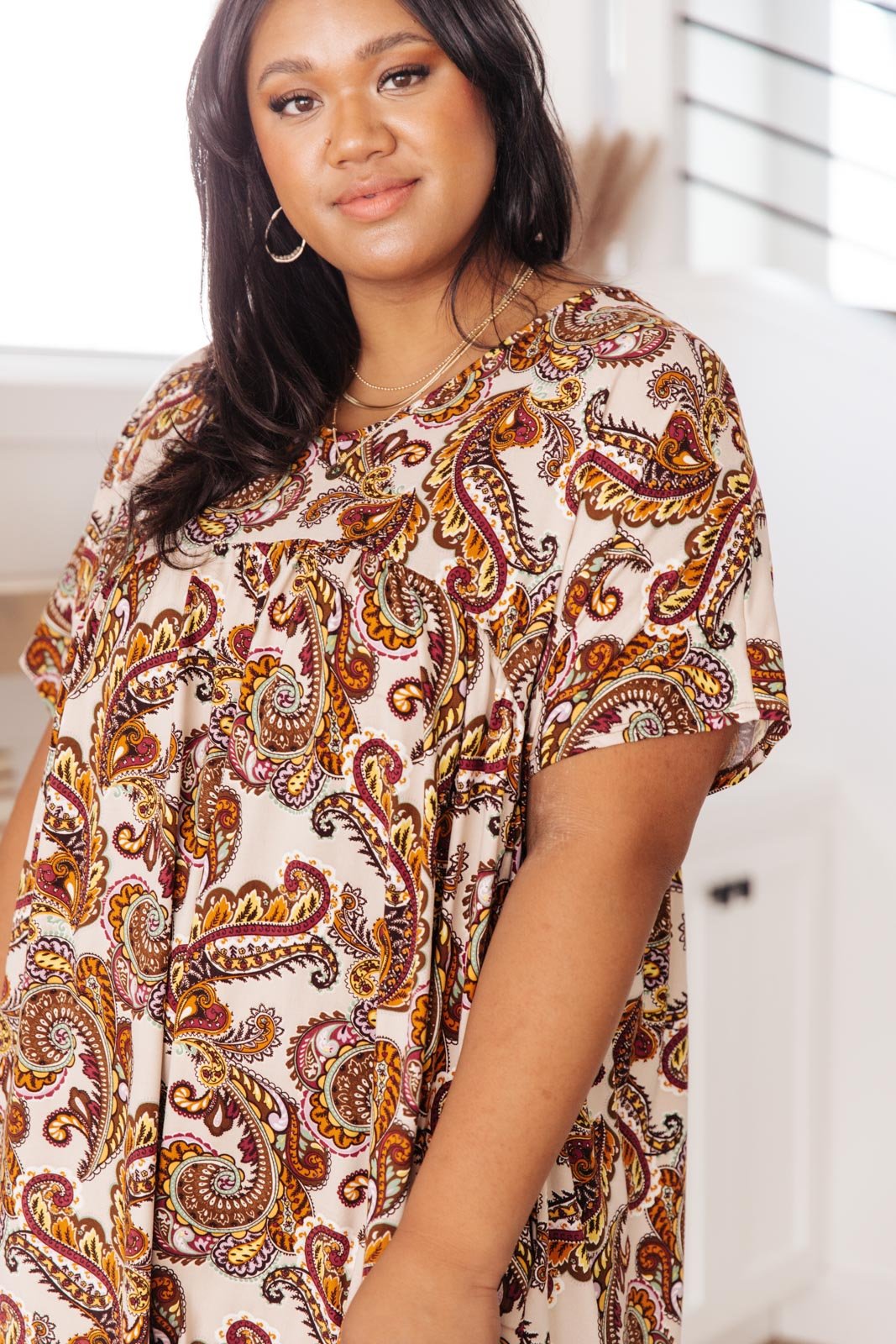 Golden Paisley Dress