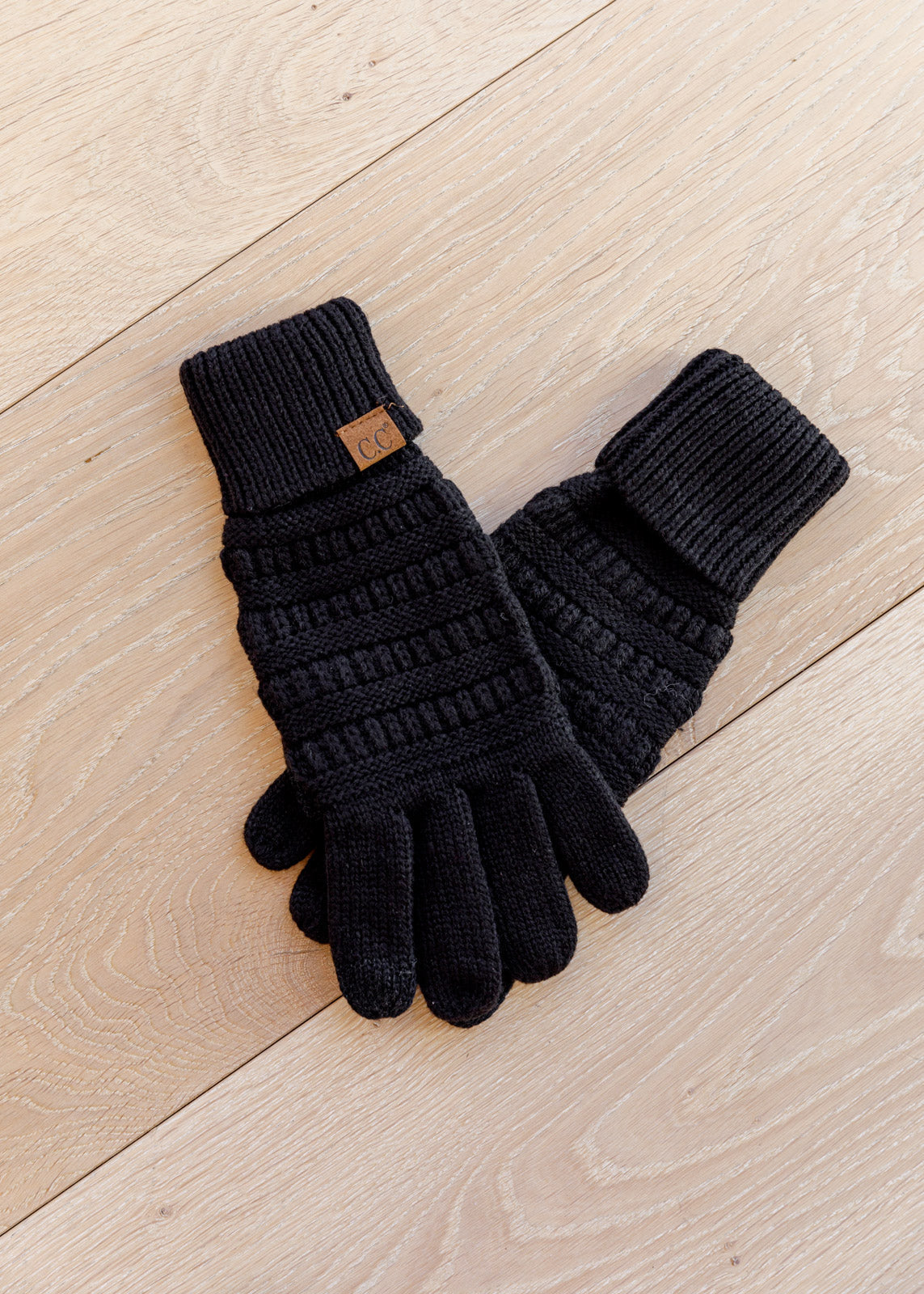 Got You Covered Knit Gloves In Black