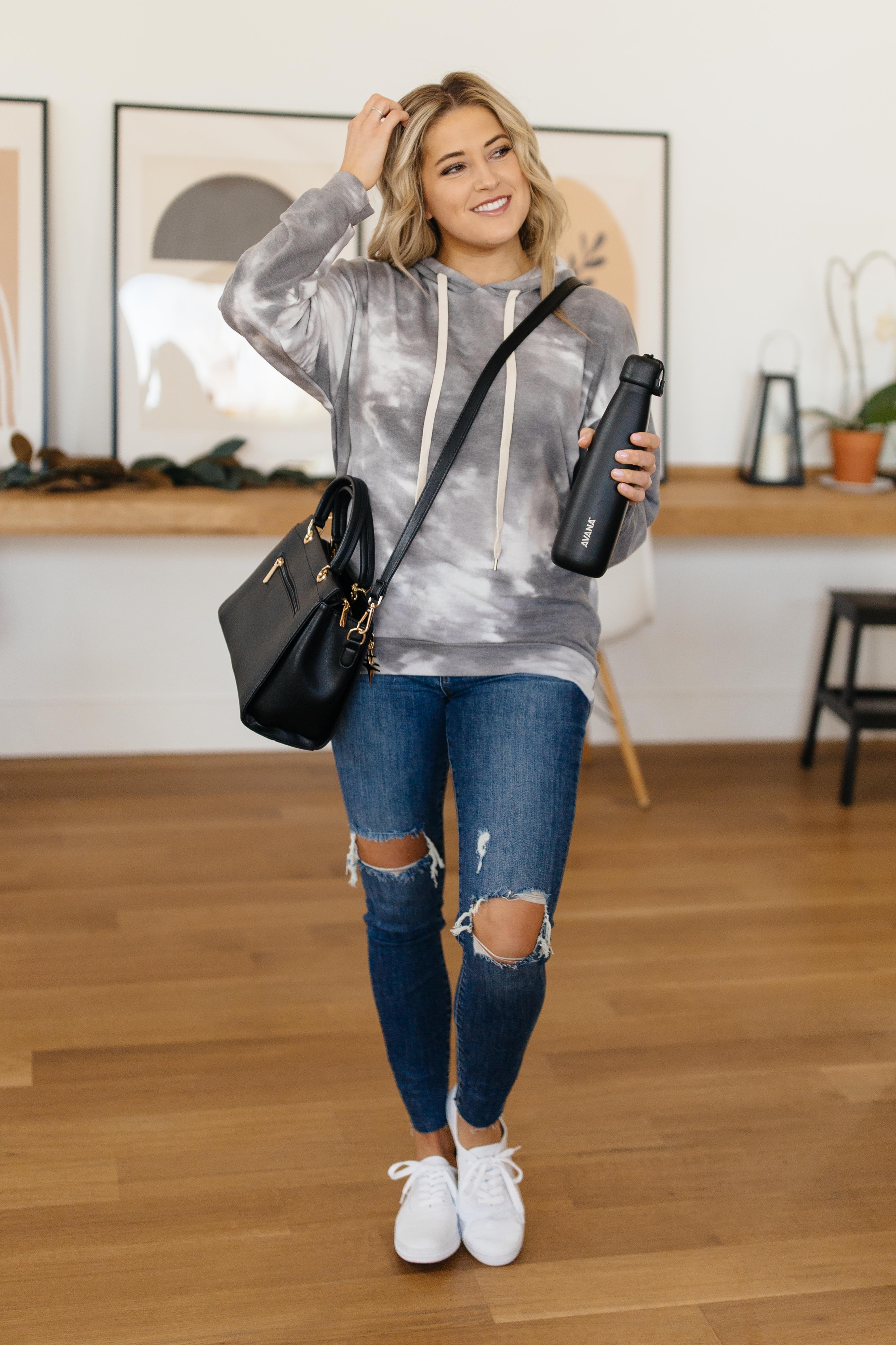 Gray Skies Tie Dye Hoodie