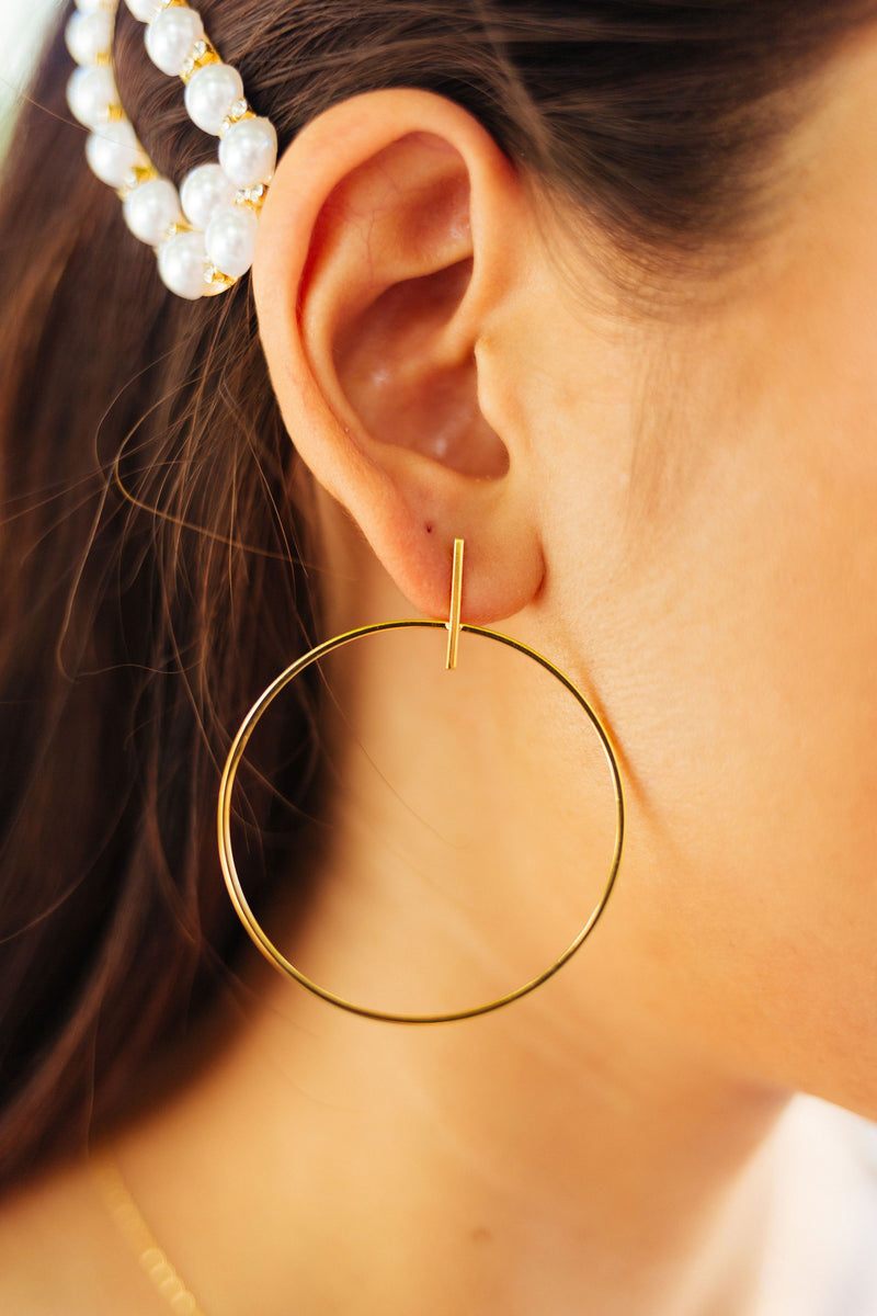Hooped Simplicity Earrings In Gold