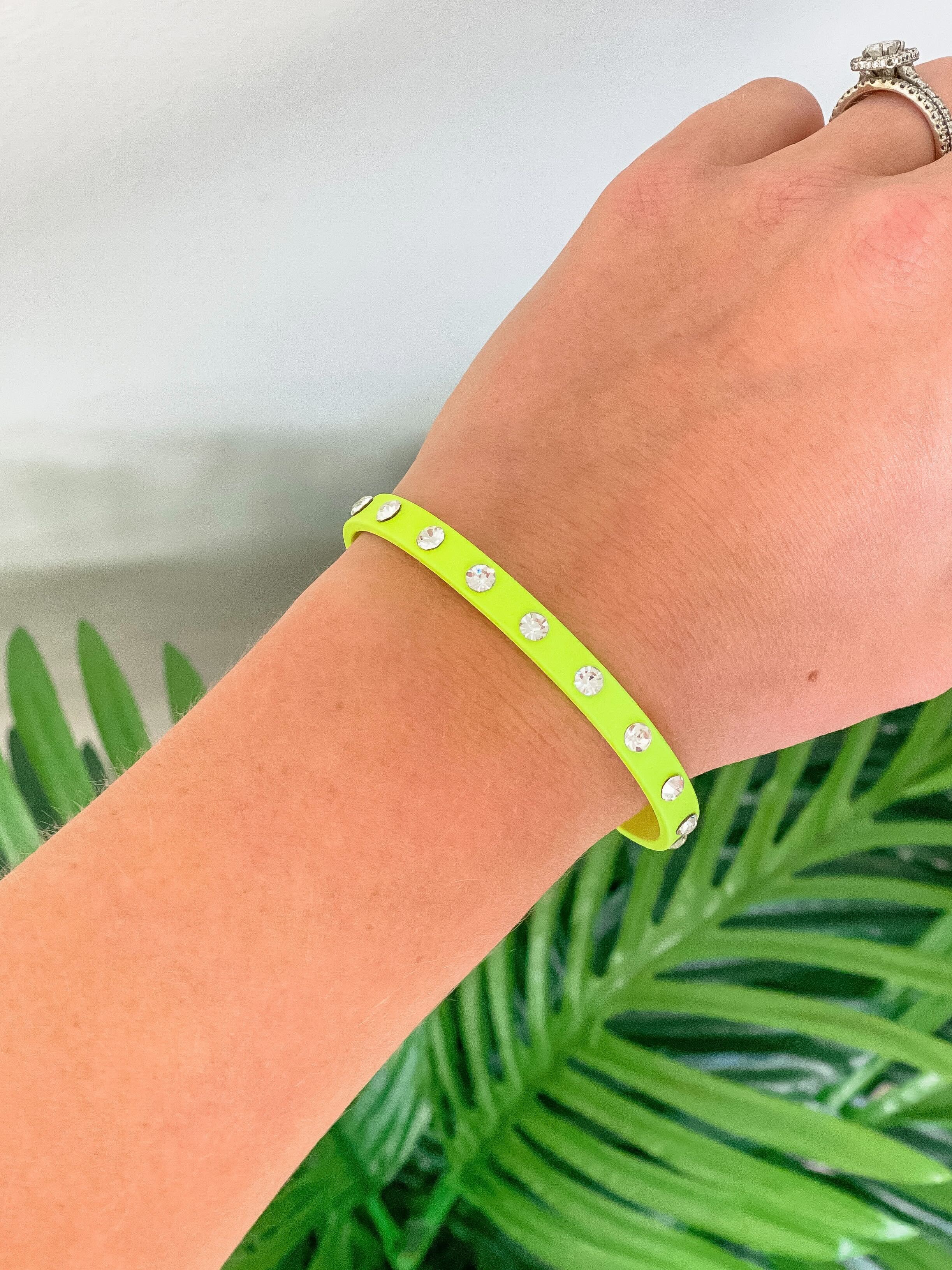 Neon Studded Cuff Bracelets in Four Colors