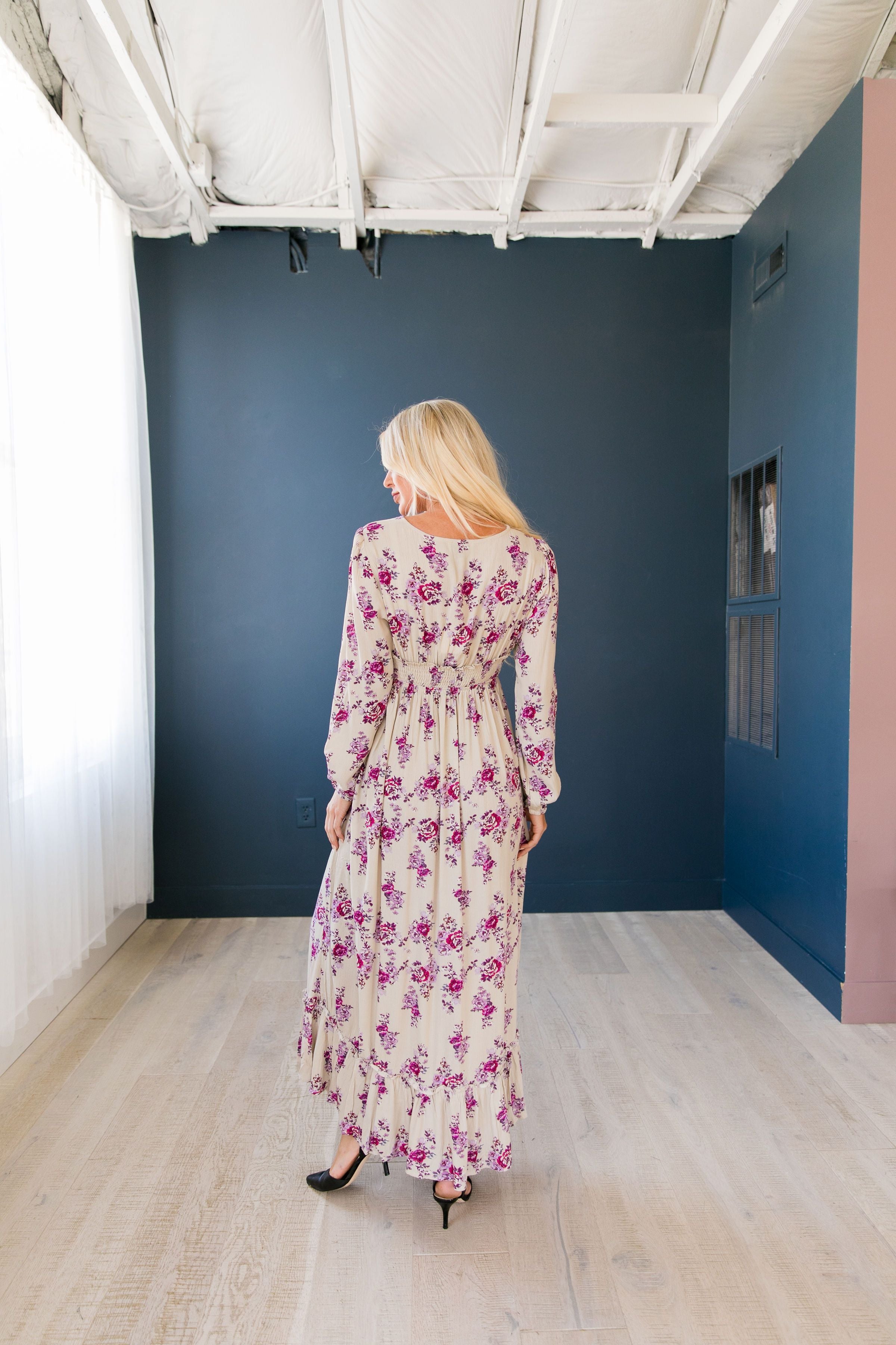 Lavender Rose Maxi Dress