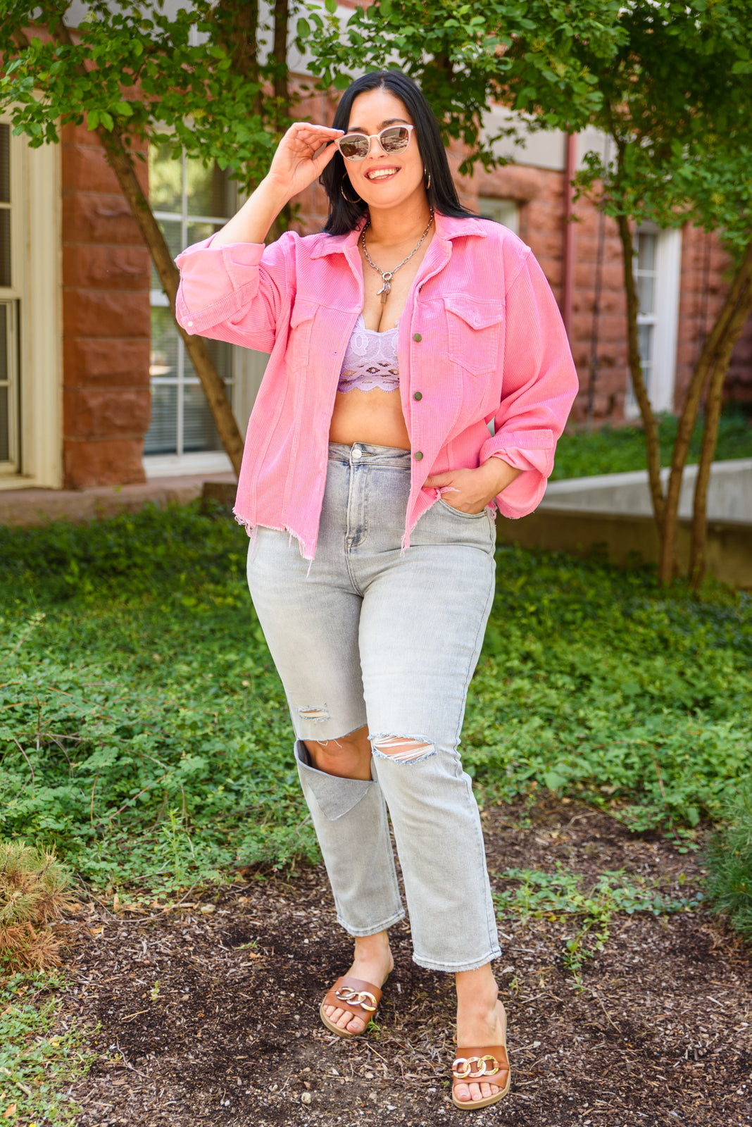 Main Stage Jacket In Hot Pink