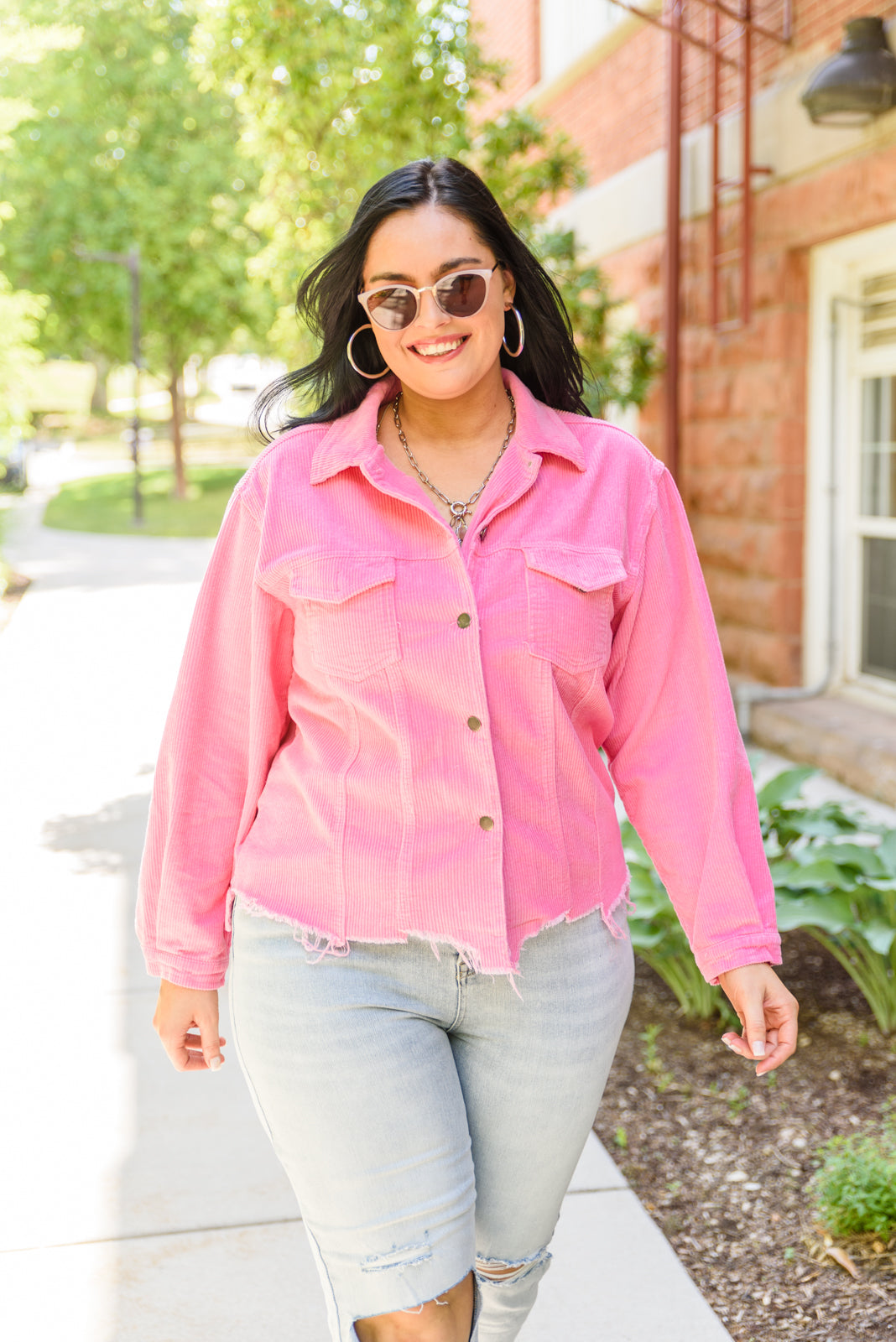 Main Stage Jacket In Hot Pink