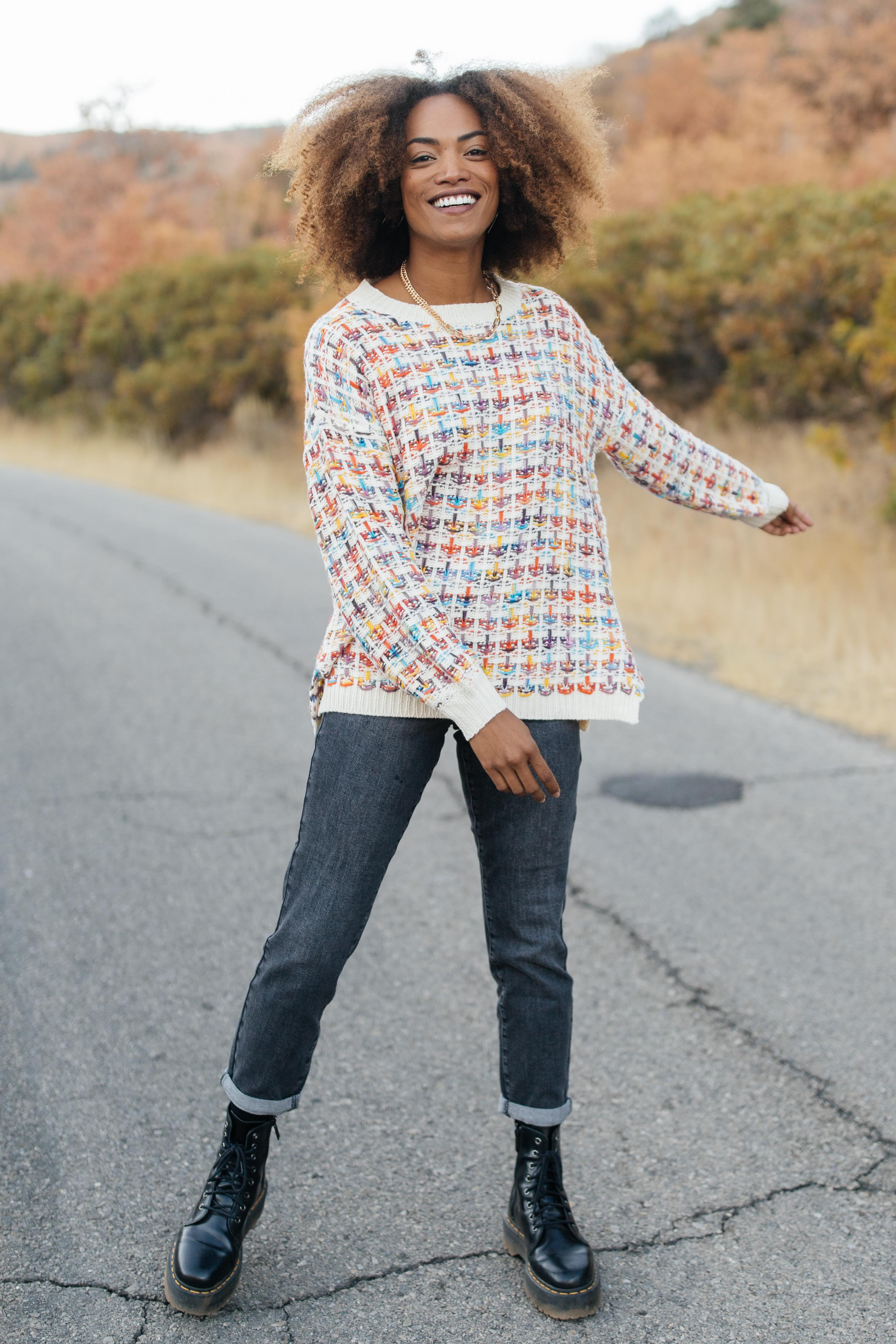 Makin' Me Love You Multicolored Sweater