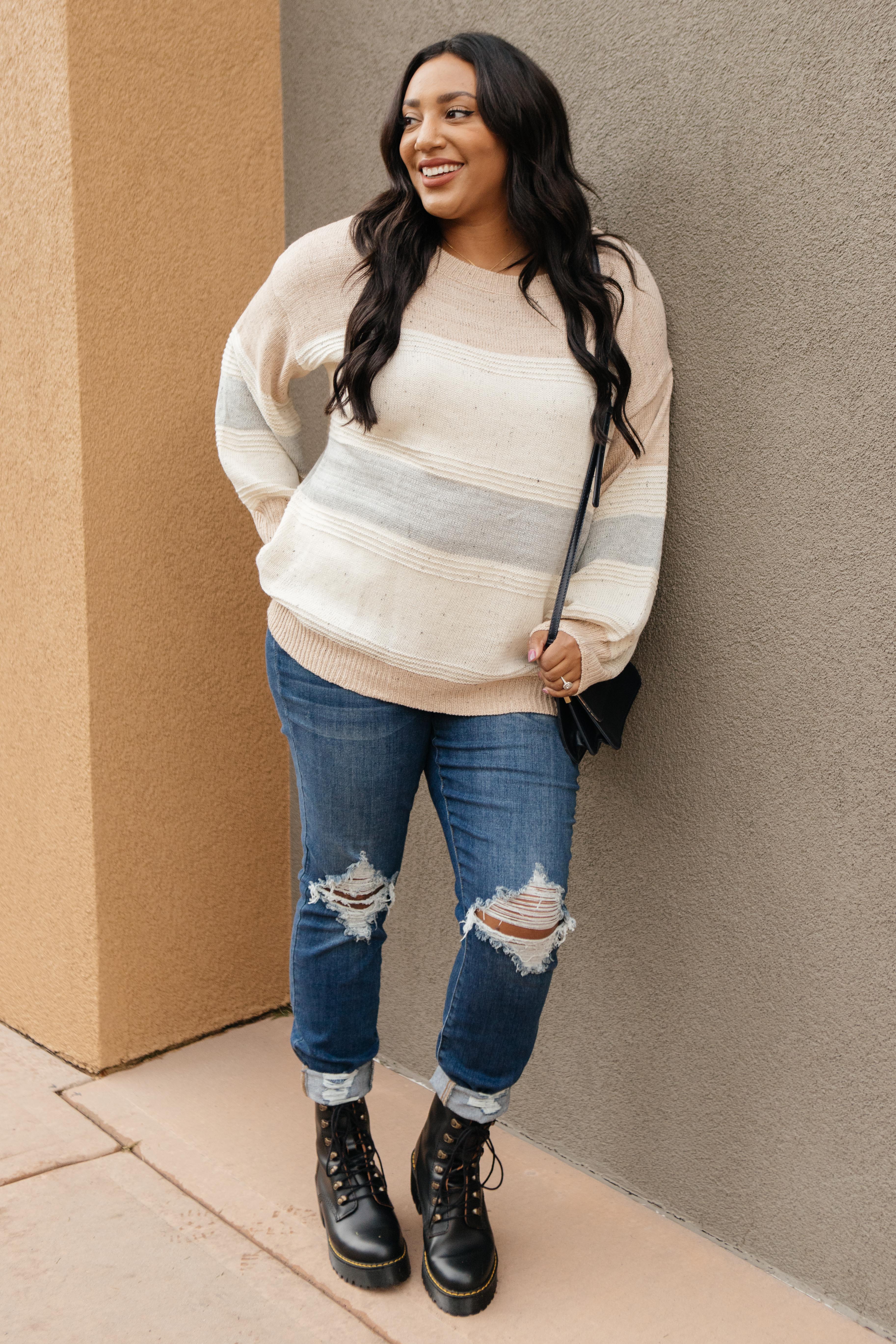 Muted Tones Striped Top