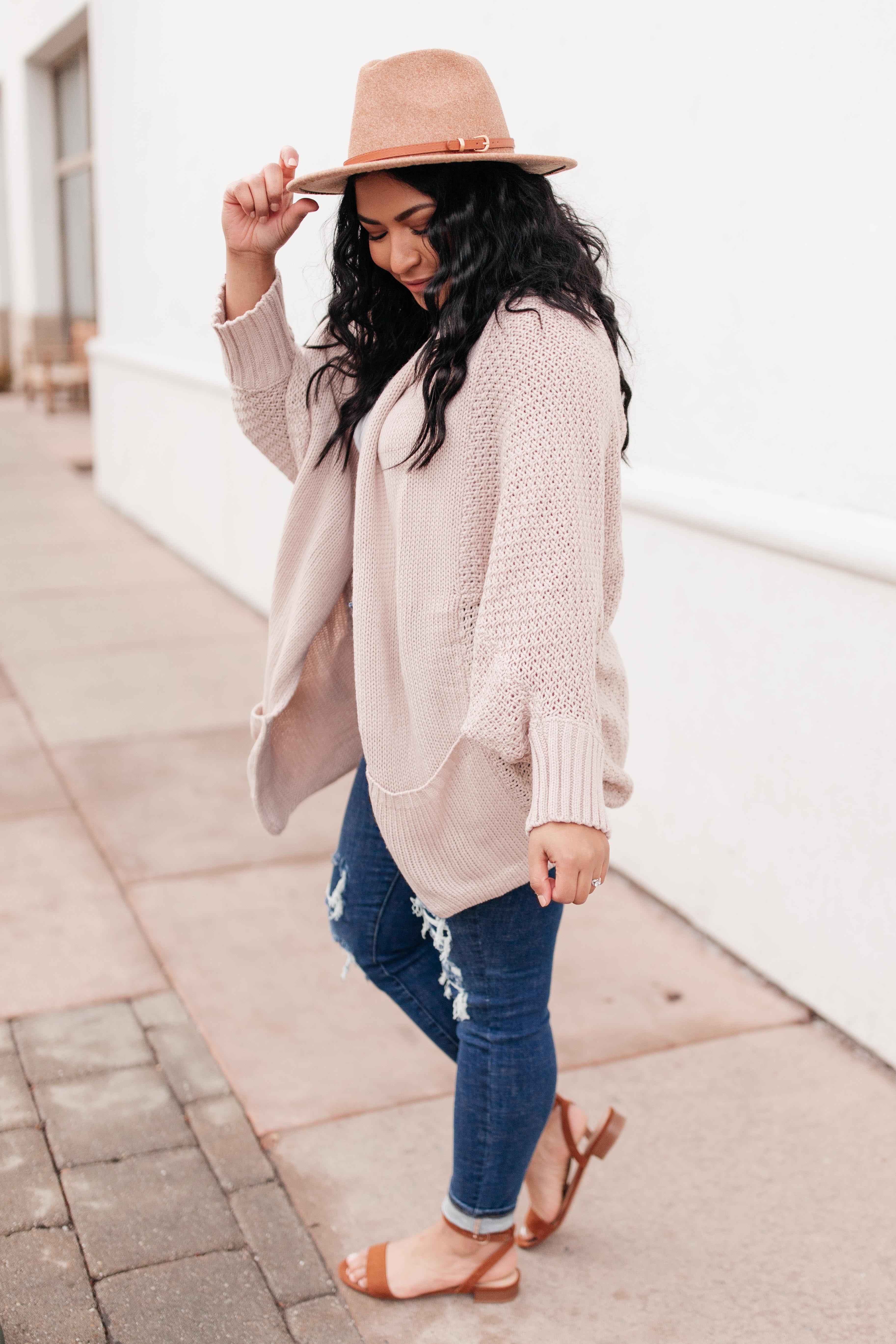 Not Your Grandmother's Cardigan in Beige